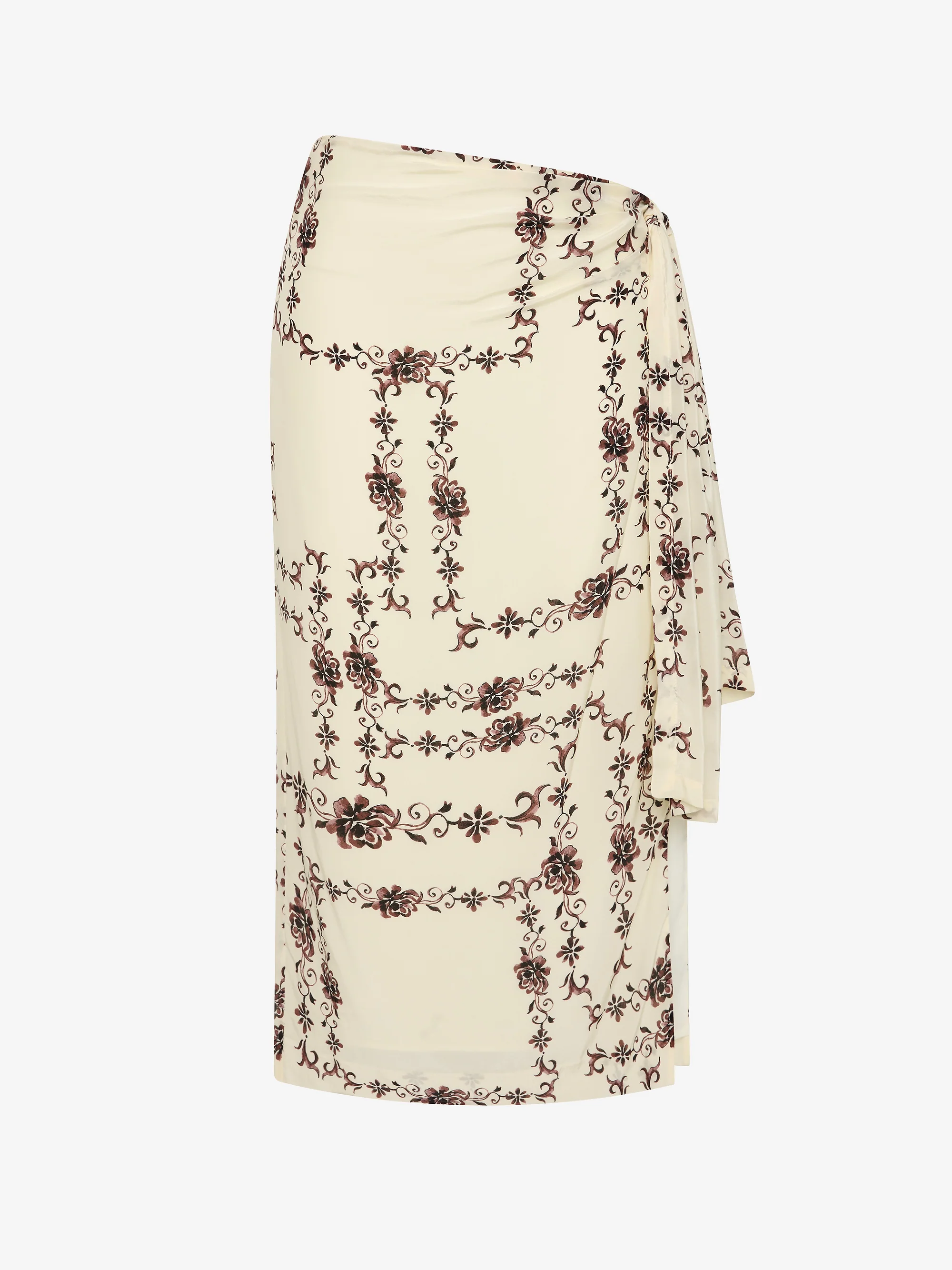 MYAH MIDI SKIRT - GEO VINE FLORAL CREAM - Image 5
