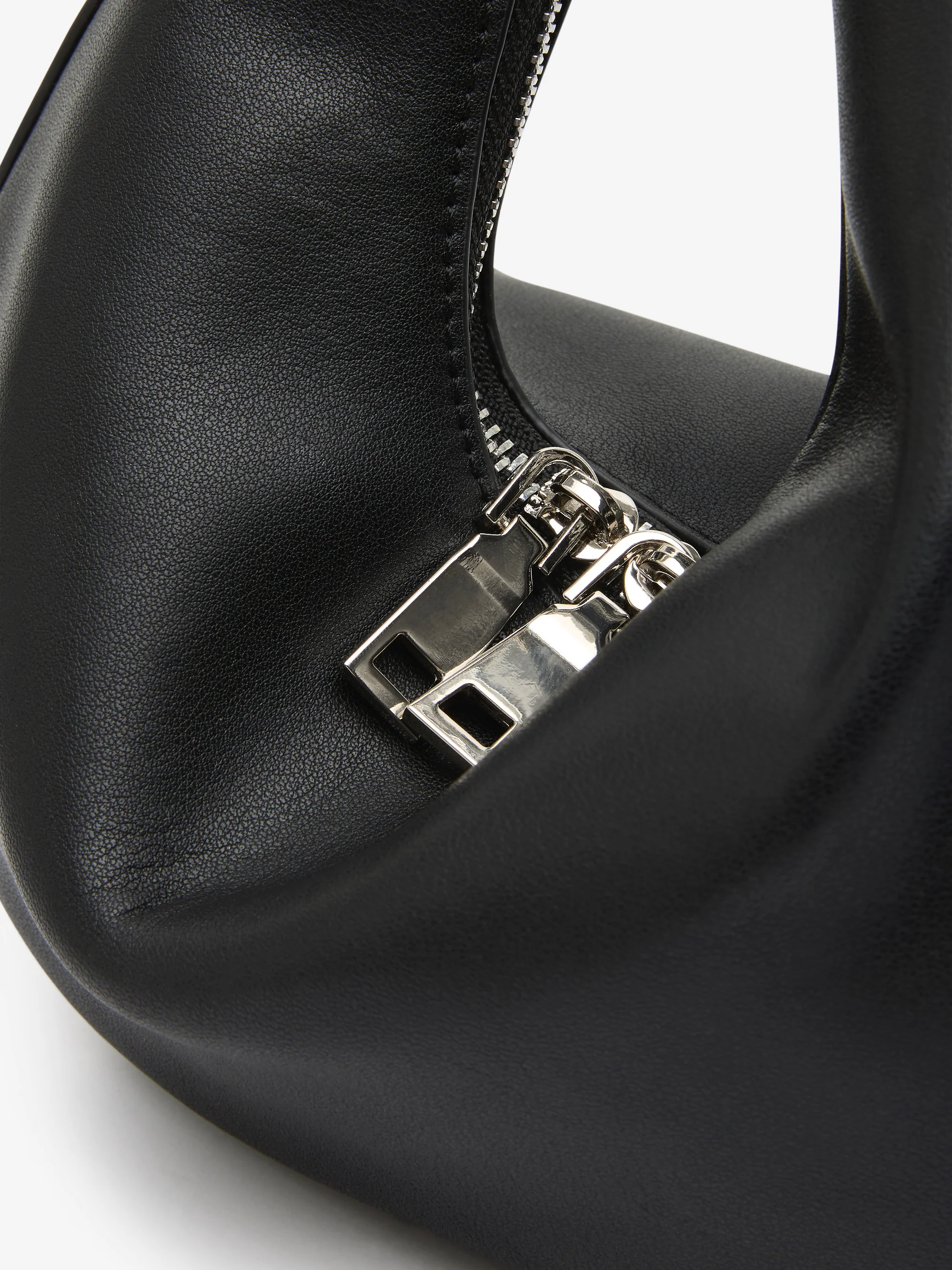 MYRA PETIT SAC BAG - BLACK LEATHER/SILVER - Image 5