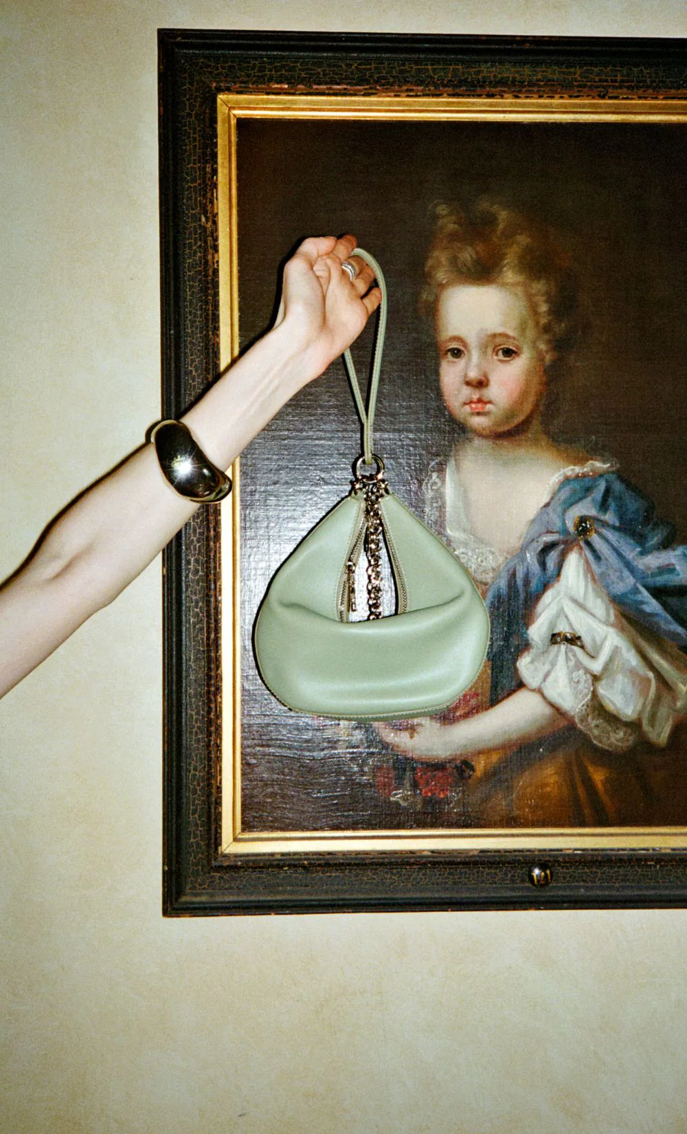 MYRA PETIT SAC BAG - PISTACHIO LEATHER/SILVER - Image 5