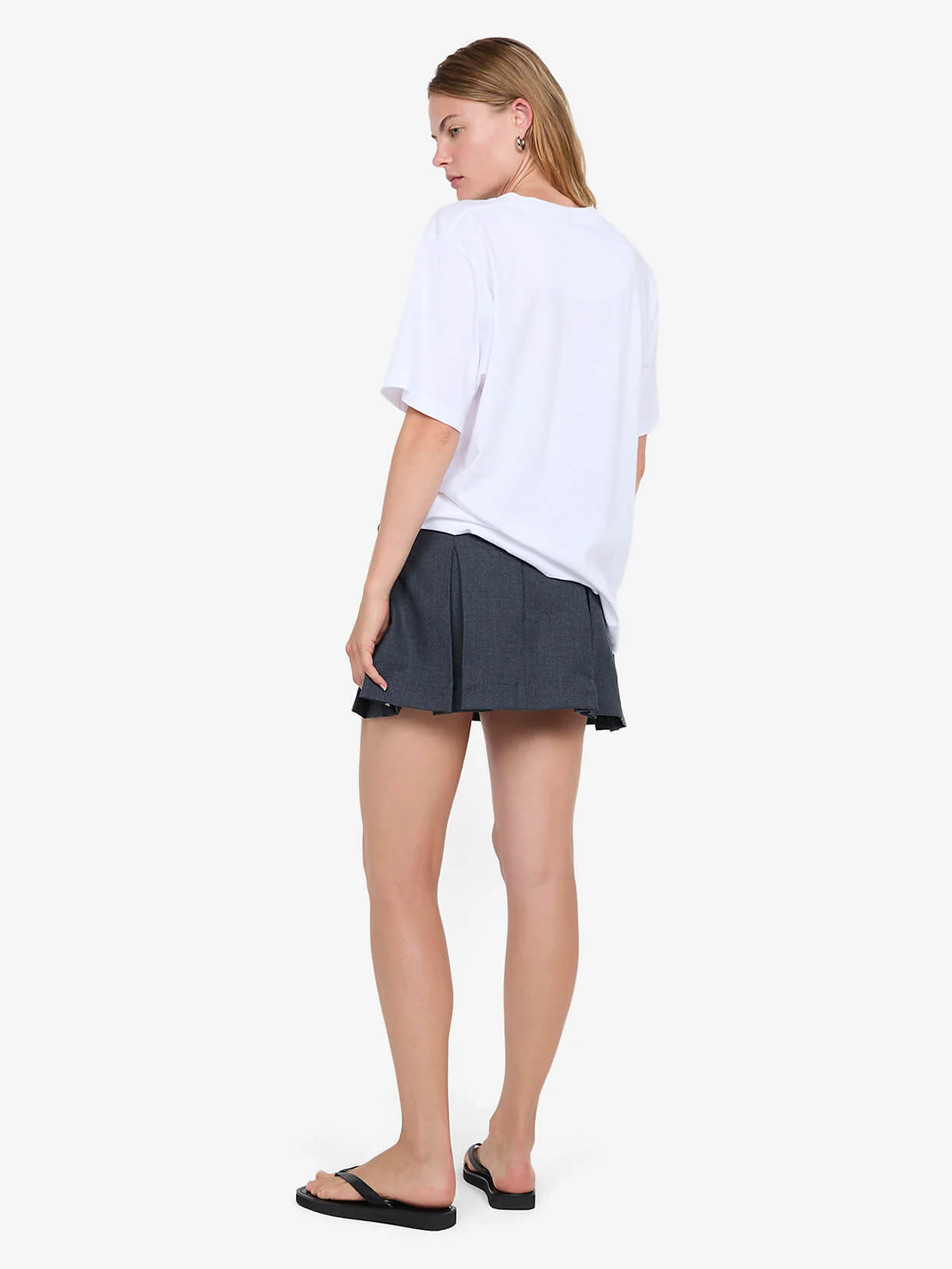 PERL MINI SKIRT - CHARCOAL - Image 3