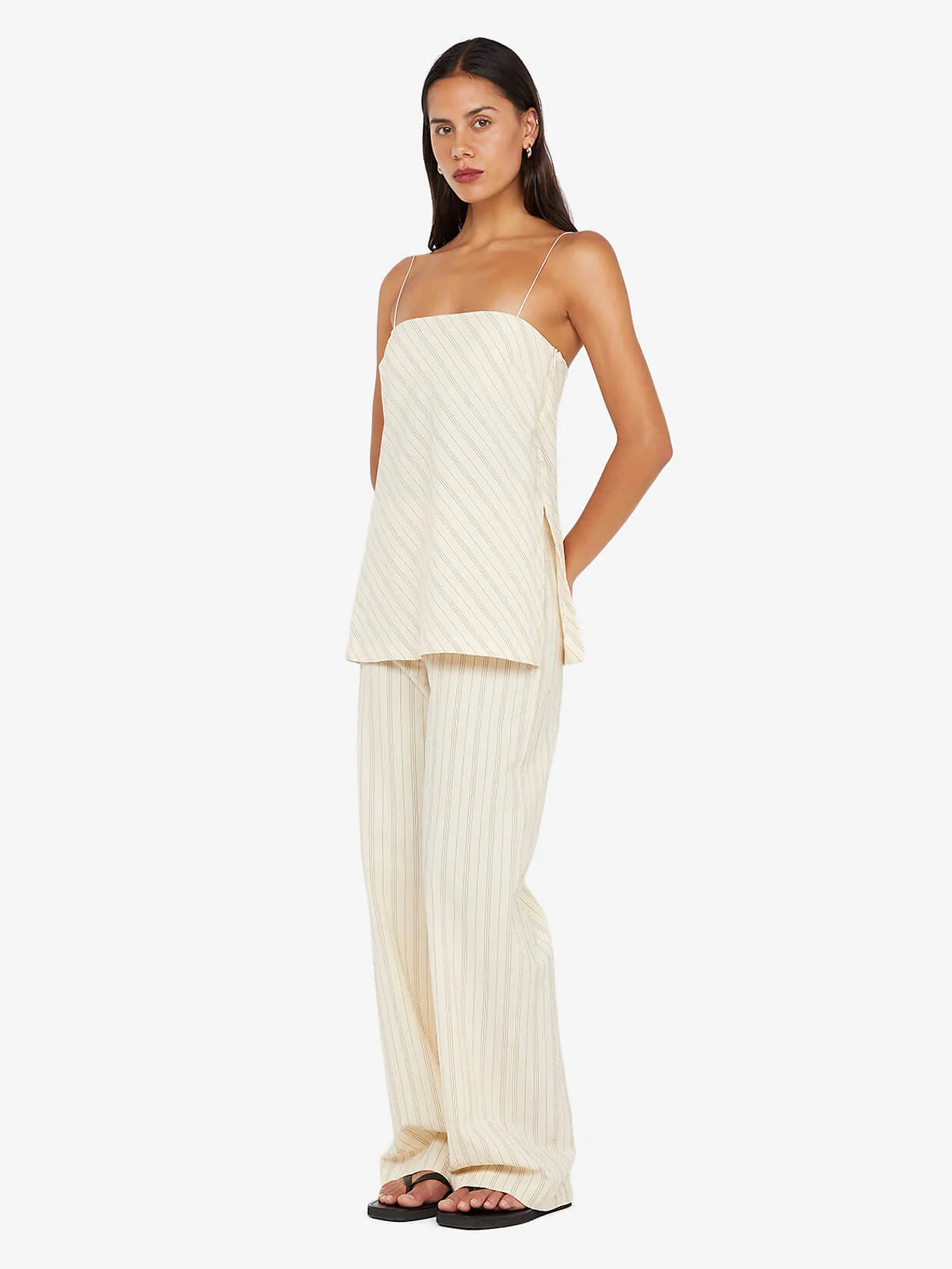 PEYSON PANT - CREAM/BLACK STRIPE