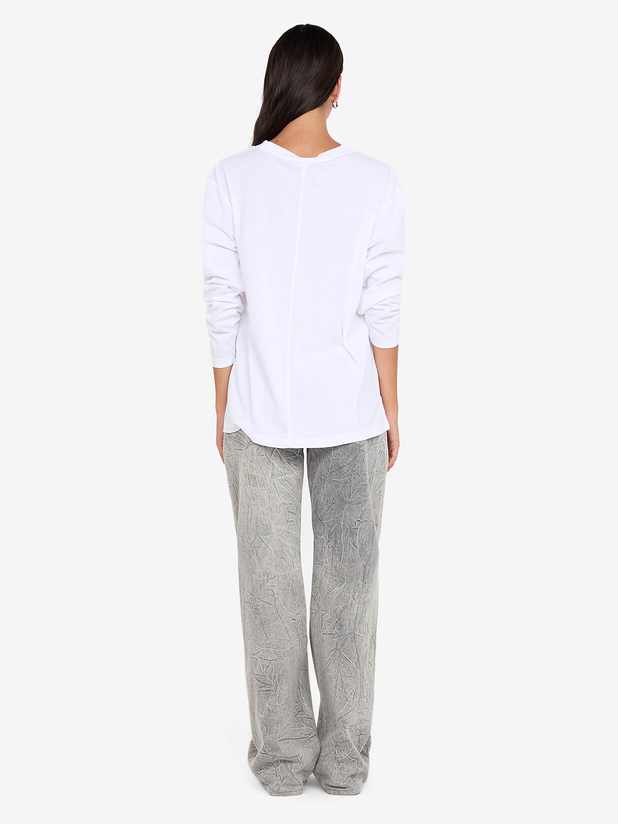 PIP LONG SLEEVE TOP - WHITE - Image 3