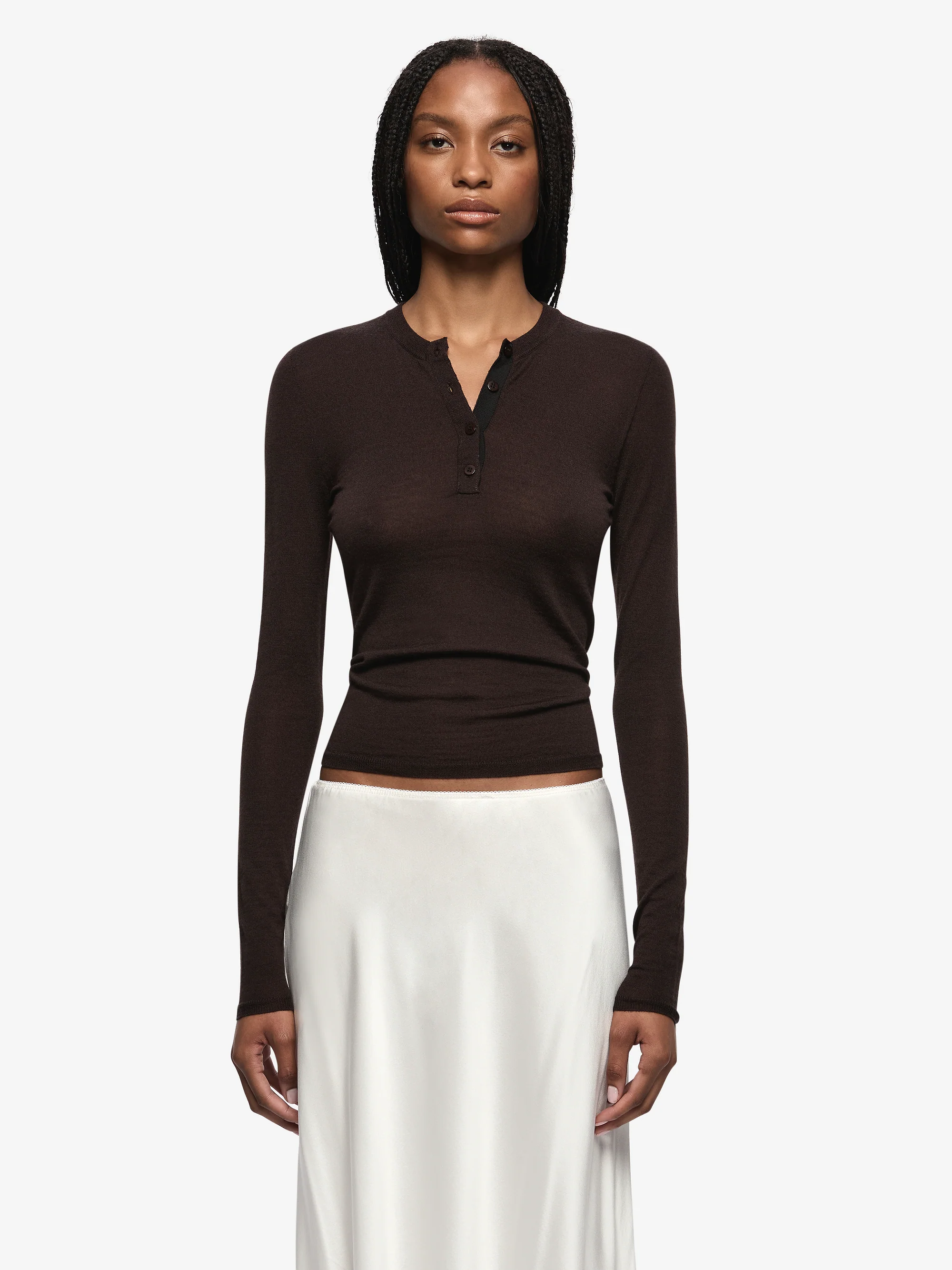 PIPER BIAS MIDI SKIRT - IVORY - Image 3