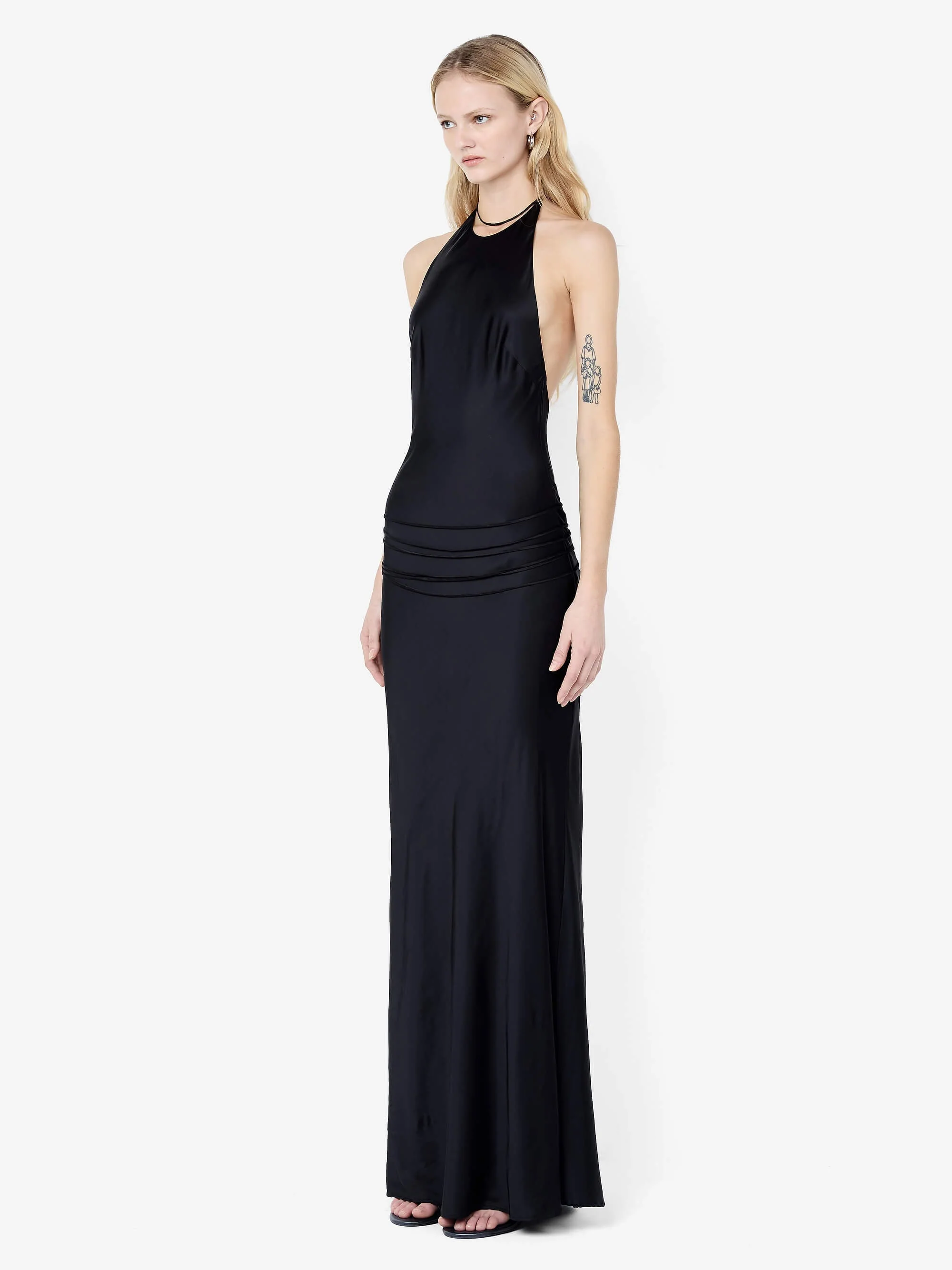 QUENTIN RACER MAXI DRESS - BLACK - Image 4