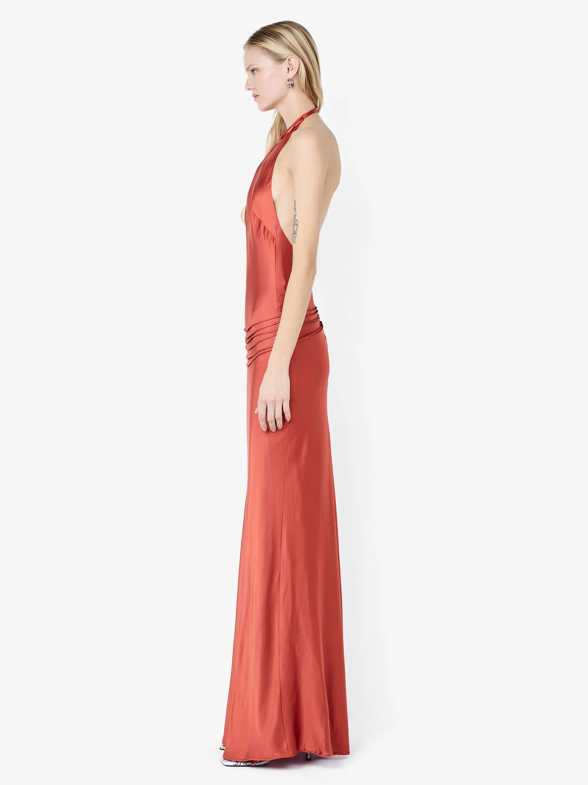 QUENTIN RACER MAXI DRESS - PAPRIKA - Image 5