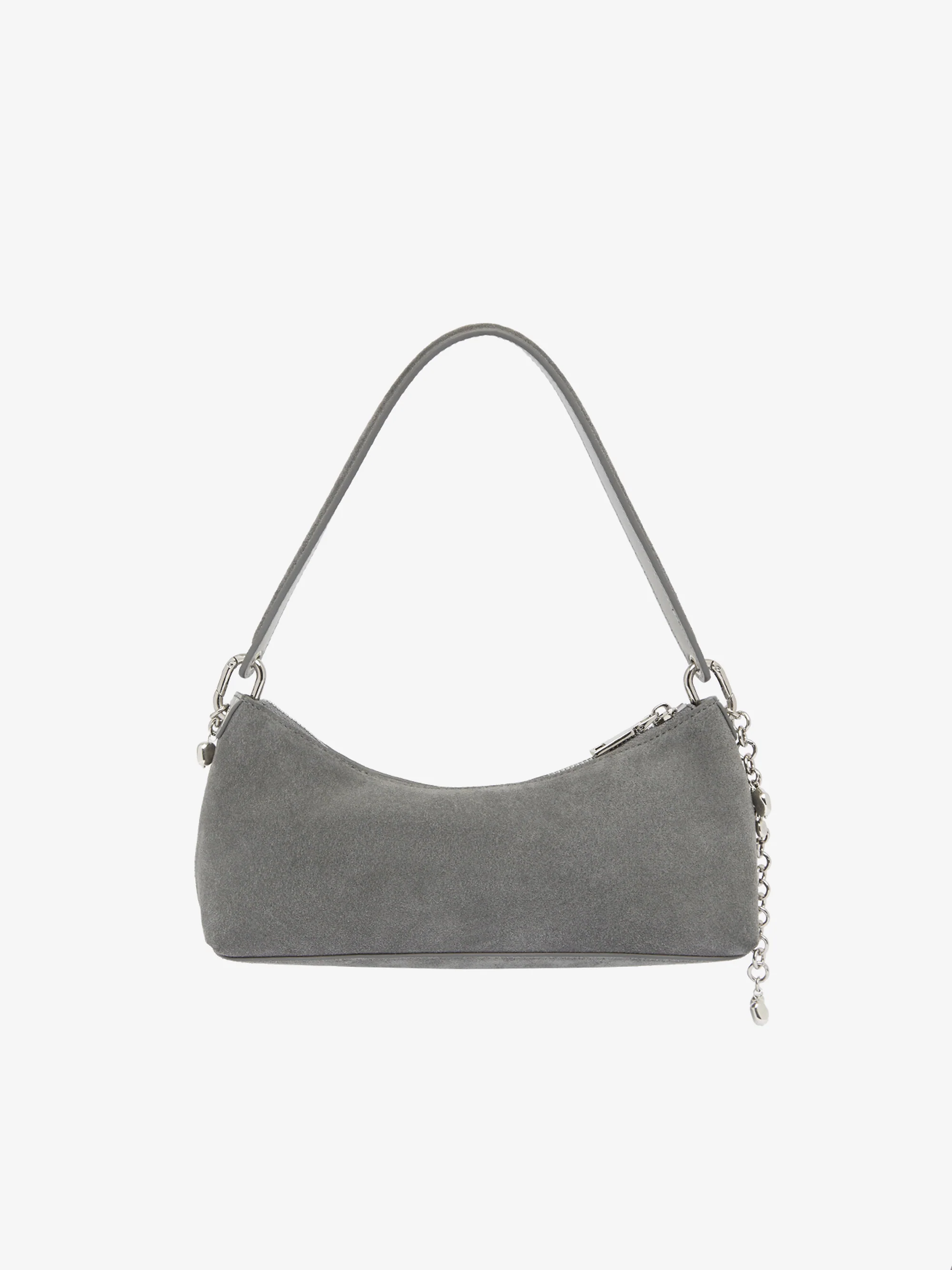 QUINCY SHOULDER BAG - CHARCOAL SUEDE - Image 3