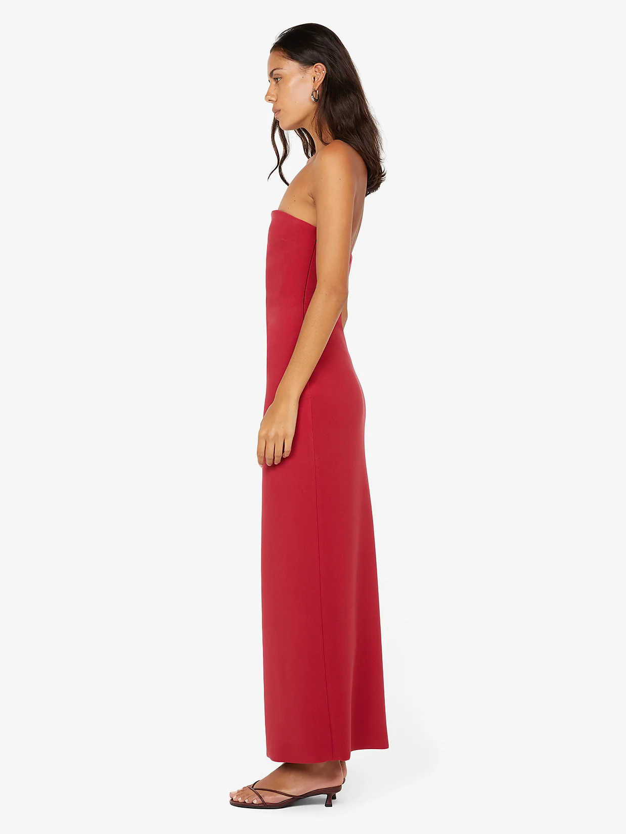 RAFI STRAPLESS DRESS - CHERRY - Image 3