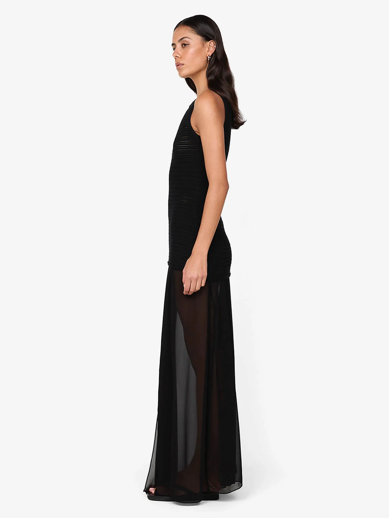 RAVYN BOAT NECK TOP - BLACK - Image 3