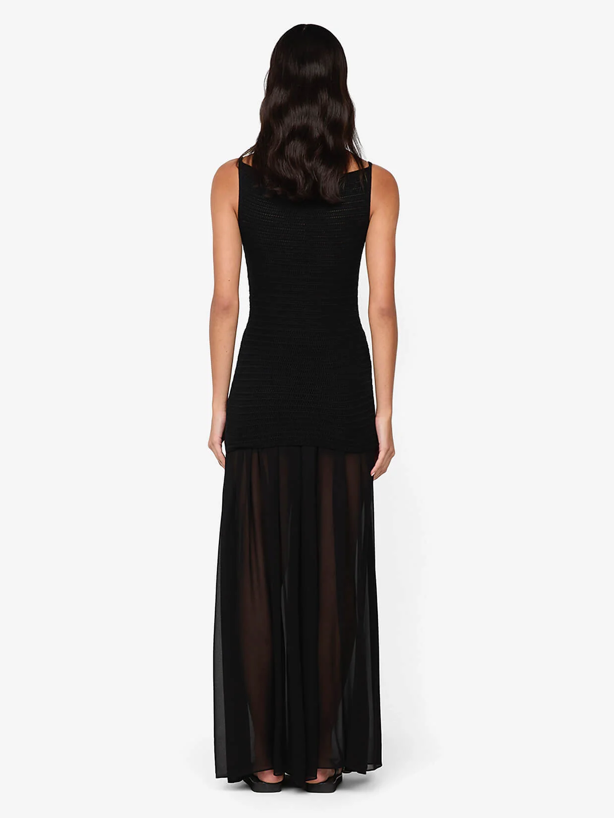 RAVYN BOAT NECK TOP - BLACK - Image 4