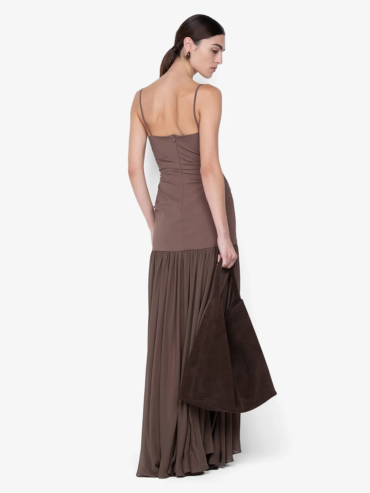 REID DROP WAIST MAXI DRESS - MILK CHOCOLATE - Image 4