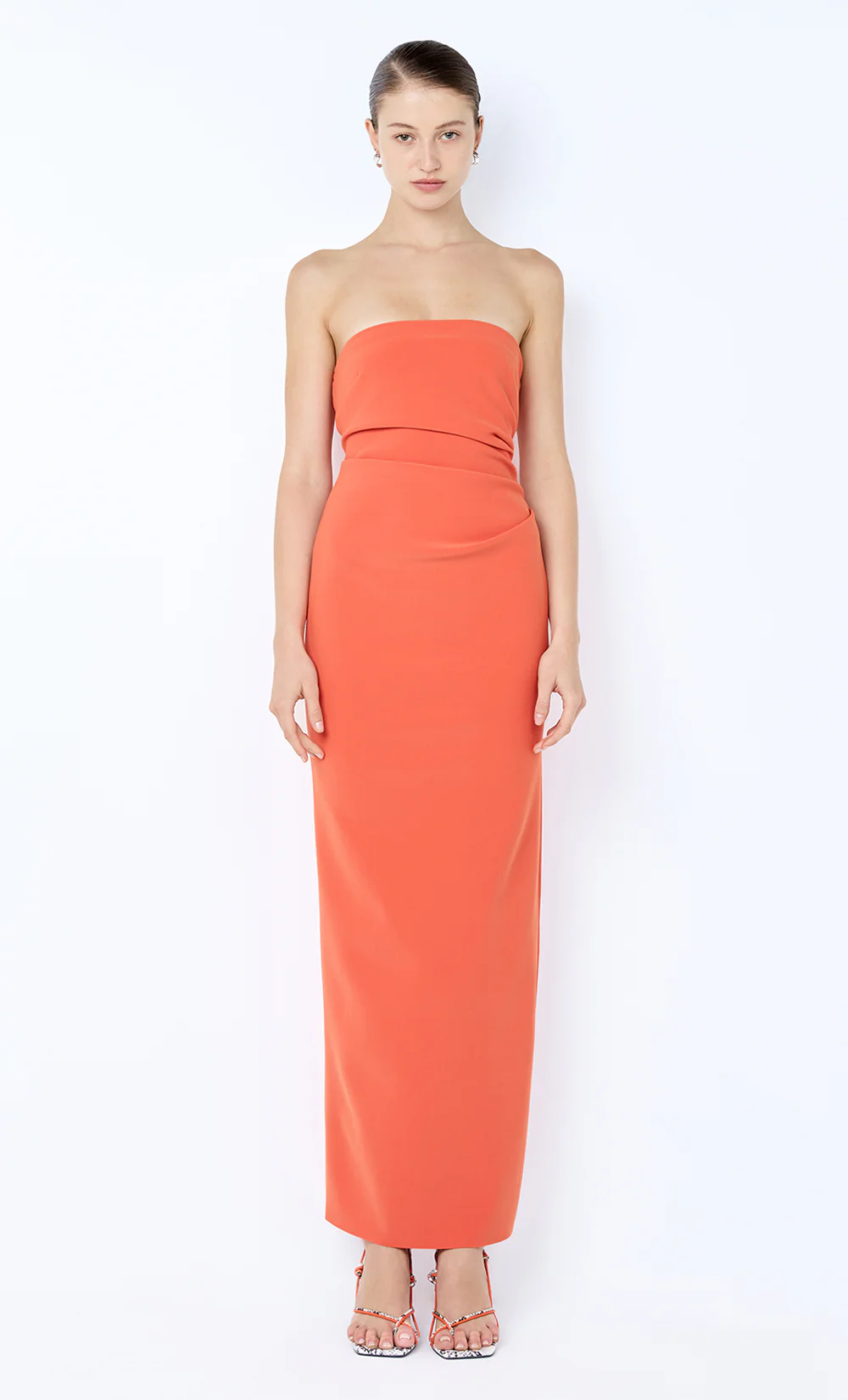 REINA STRAPLESS MAXI DRESS - ORANGE