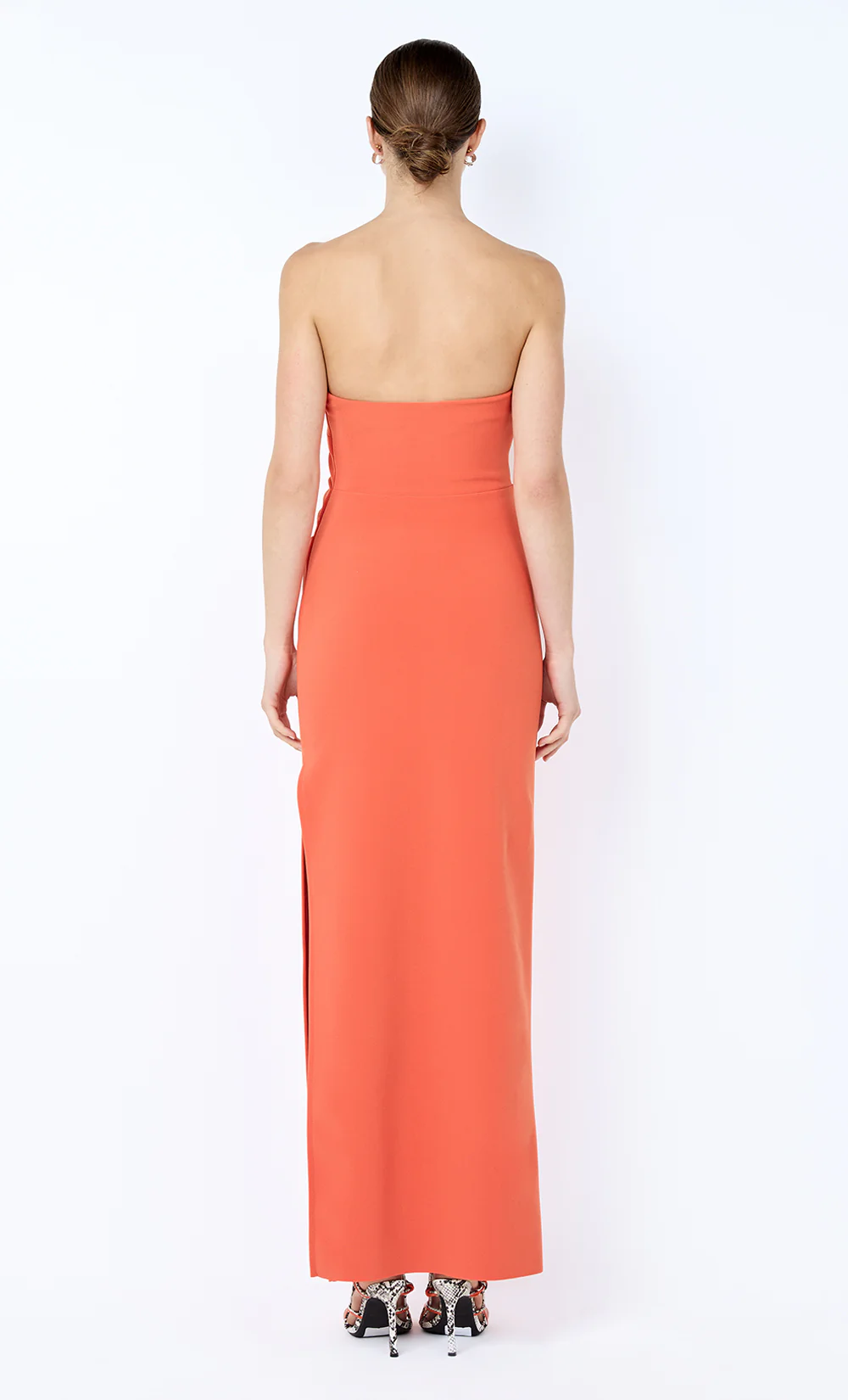 REINA STRAPLESS MAXI DRESS - ORANGE - Image 4
