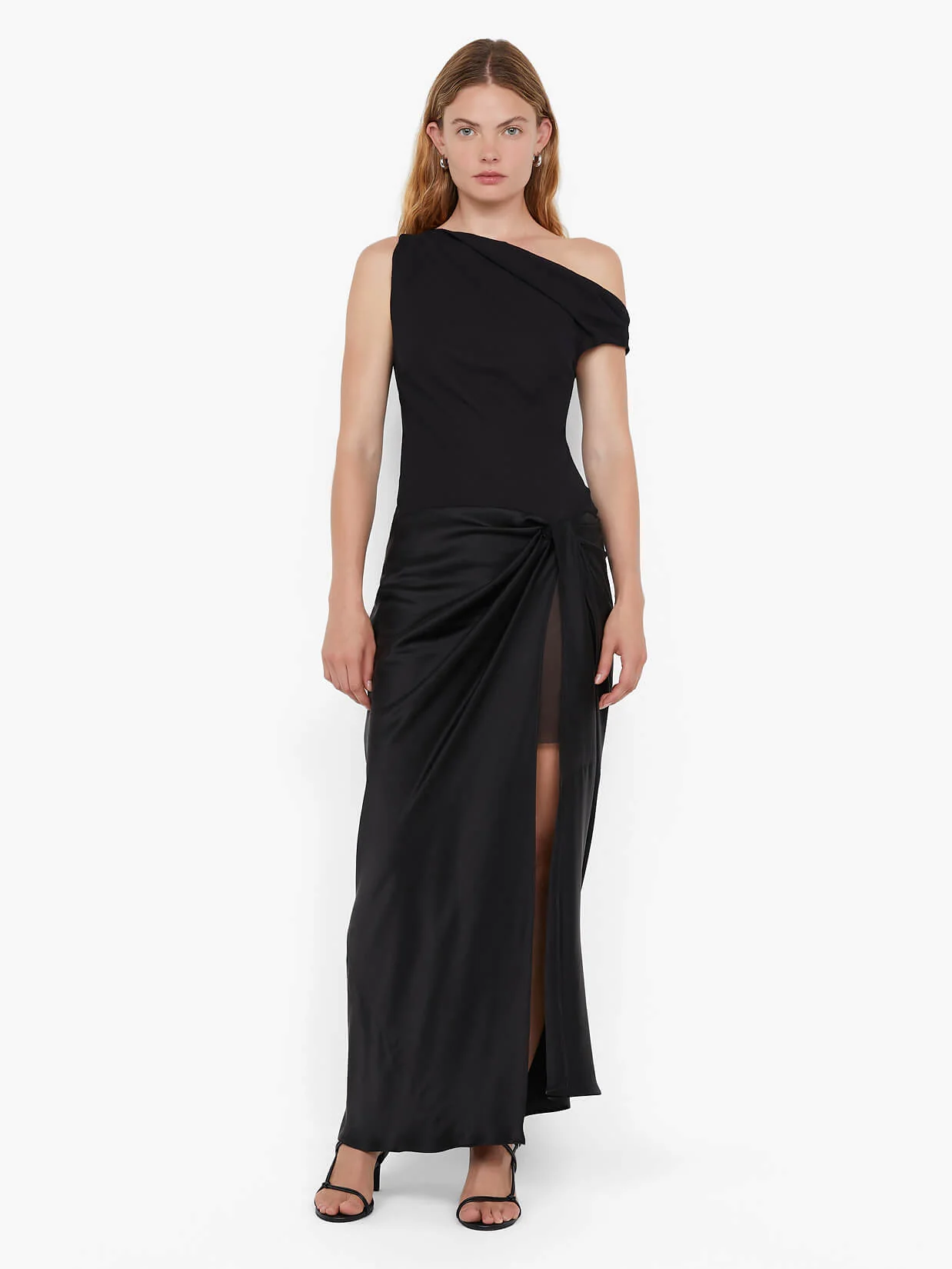 RHONE ASYM MAXI DRESS - BLACK