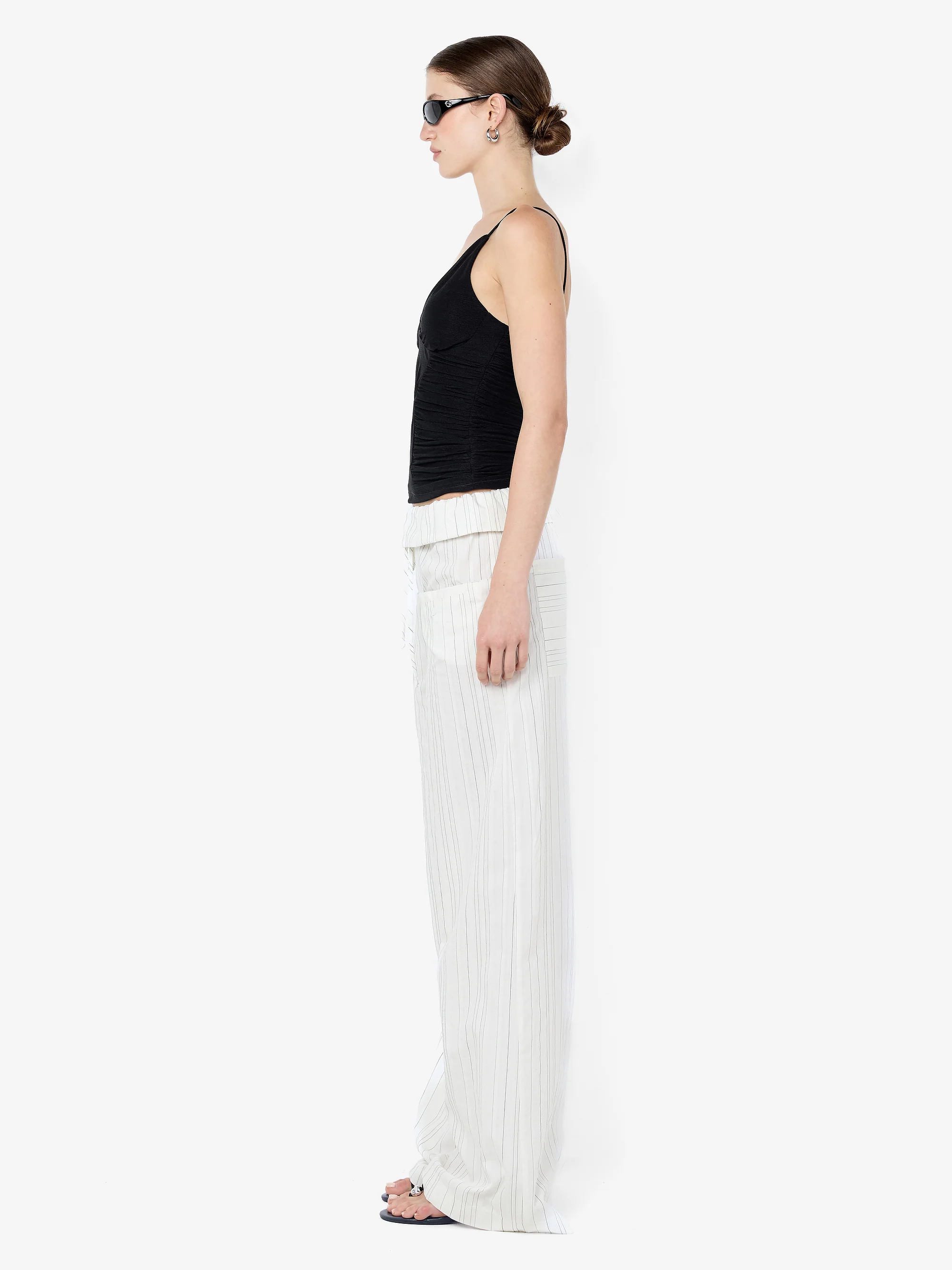 ROMI PANT - IVORY/BLACK STRIPE - Image 3