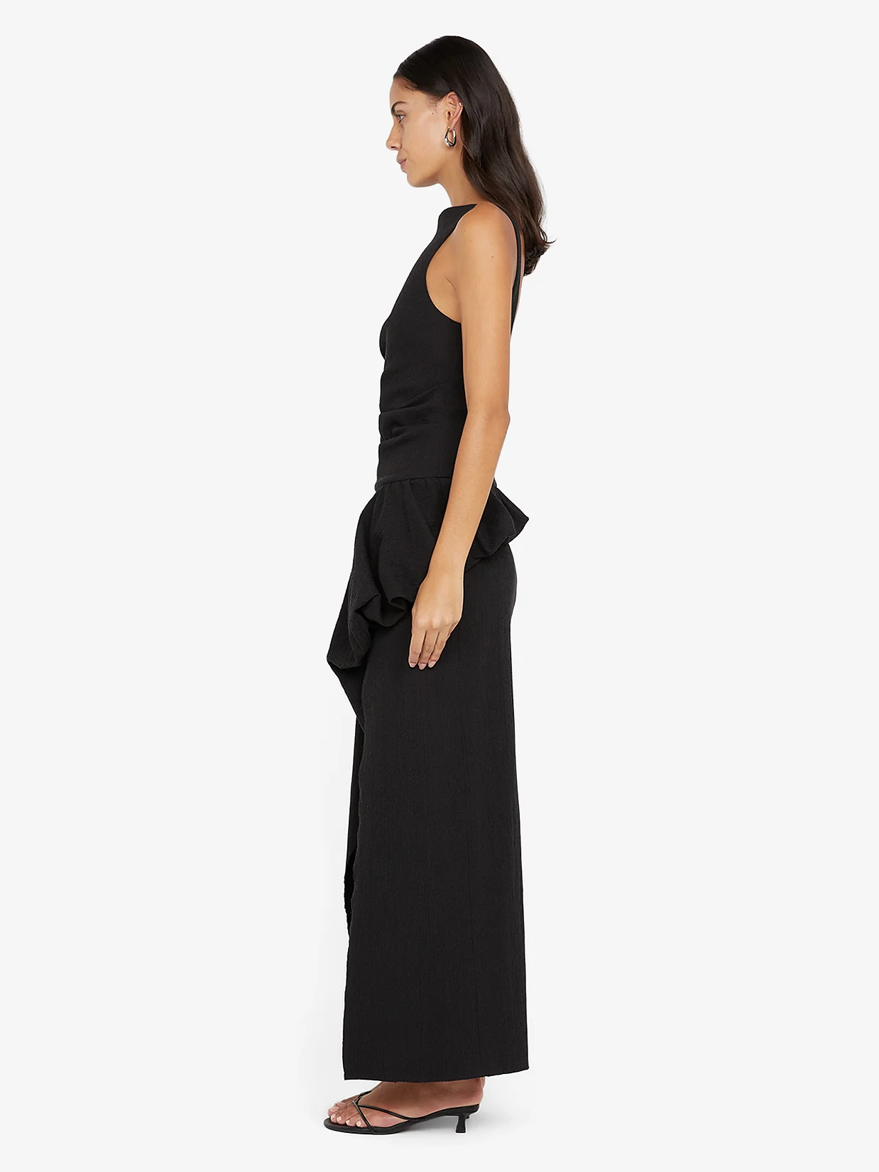 ROWENA ASYM DRESS - BLACK - Image 3