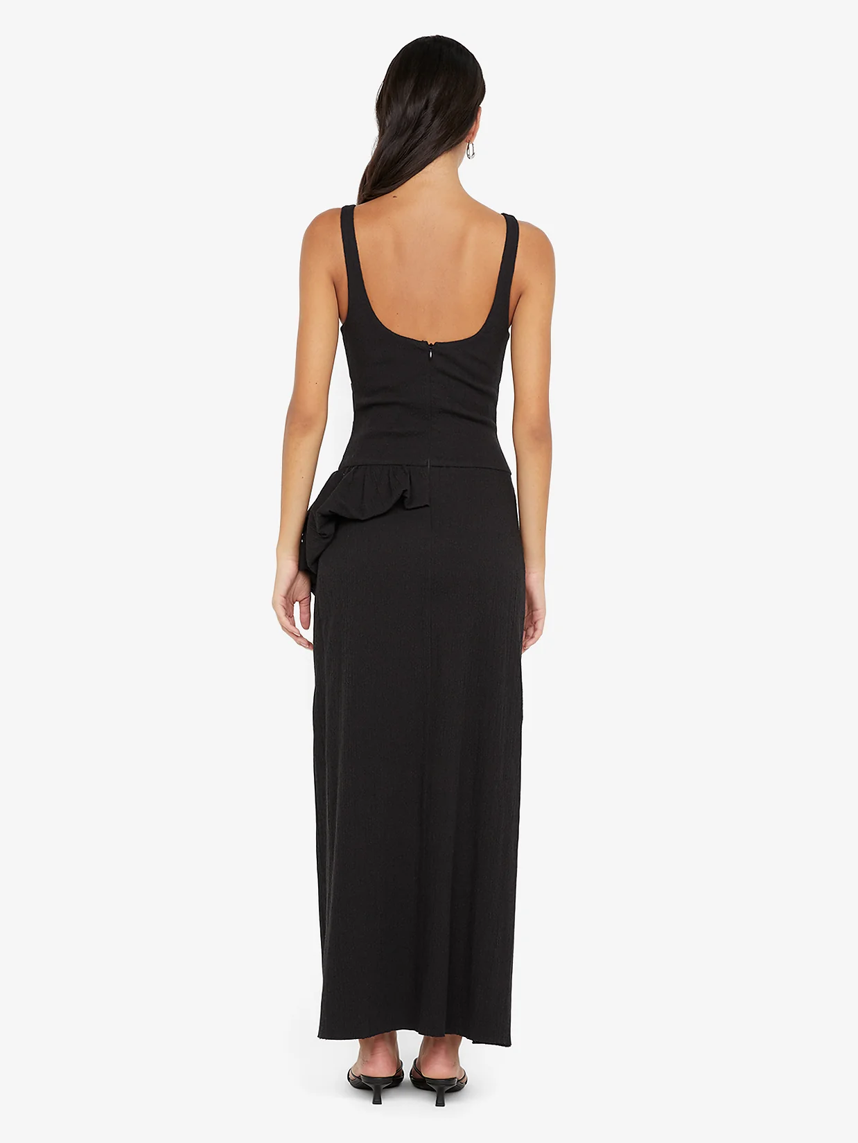 ROWENA ASYM DRESS - BLACK - Image 4