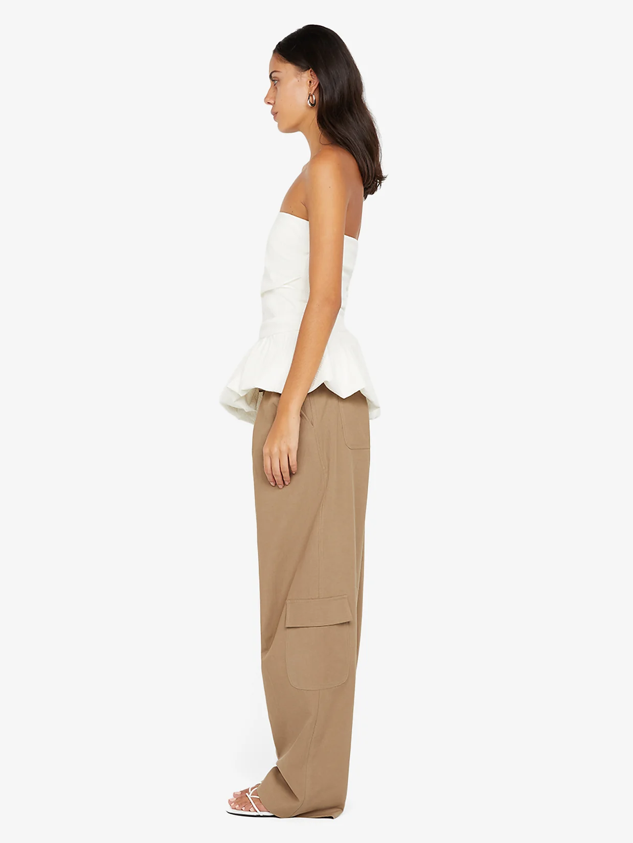 ROWENA STRAPLESS TOP - WHITE - Image 3