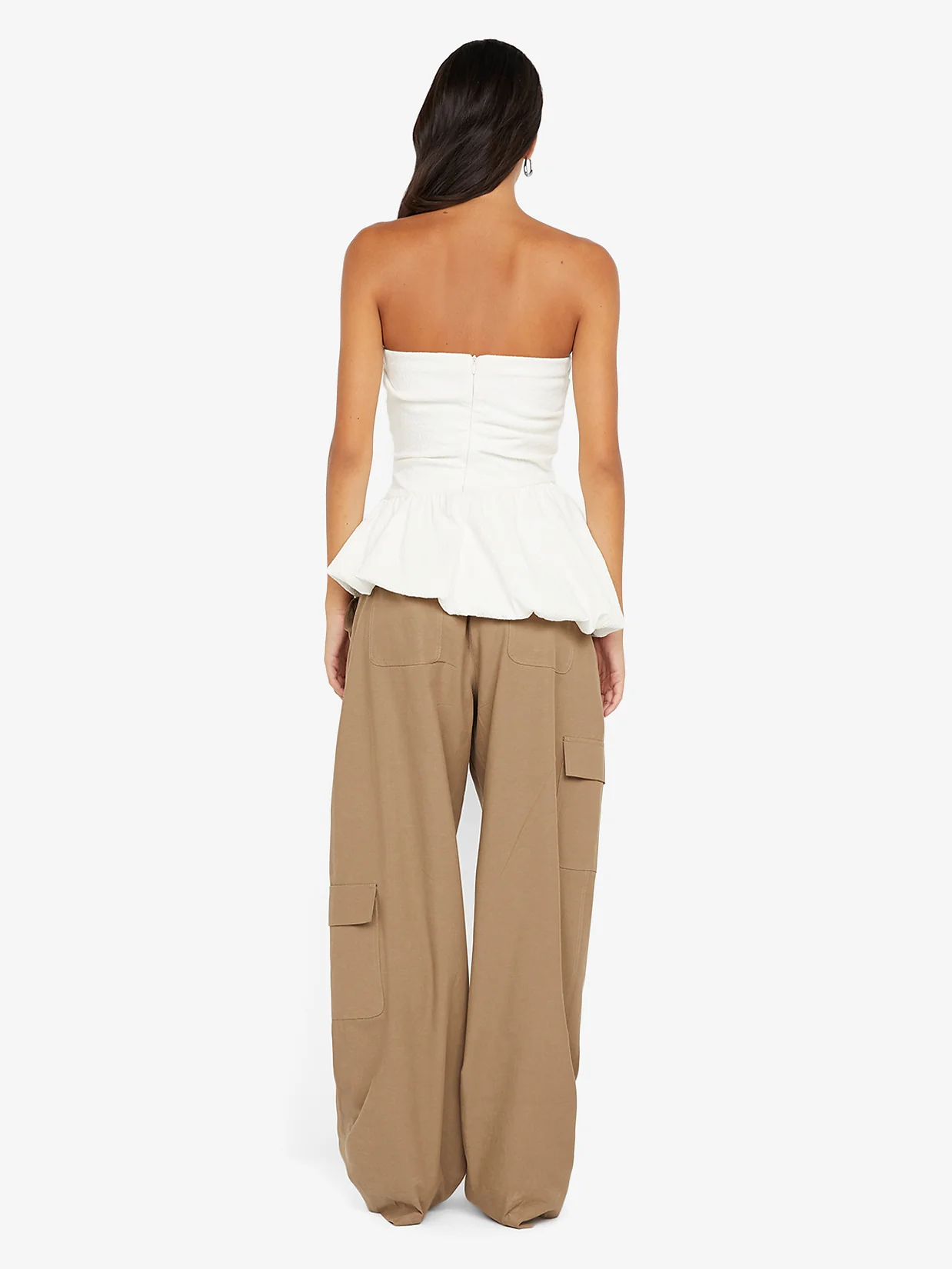 ROWENA STRAPLESS TOP - WHITE - Image 4