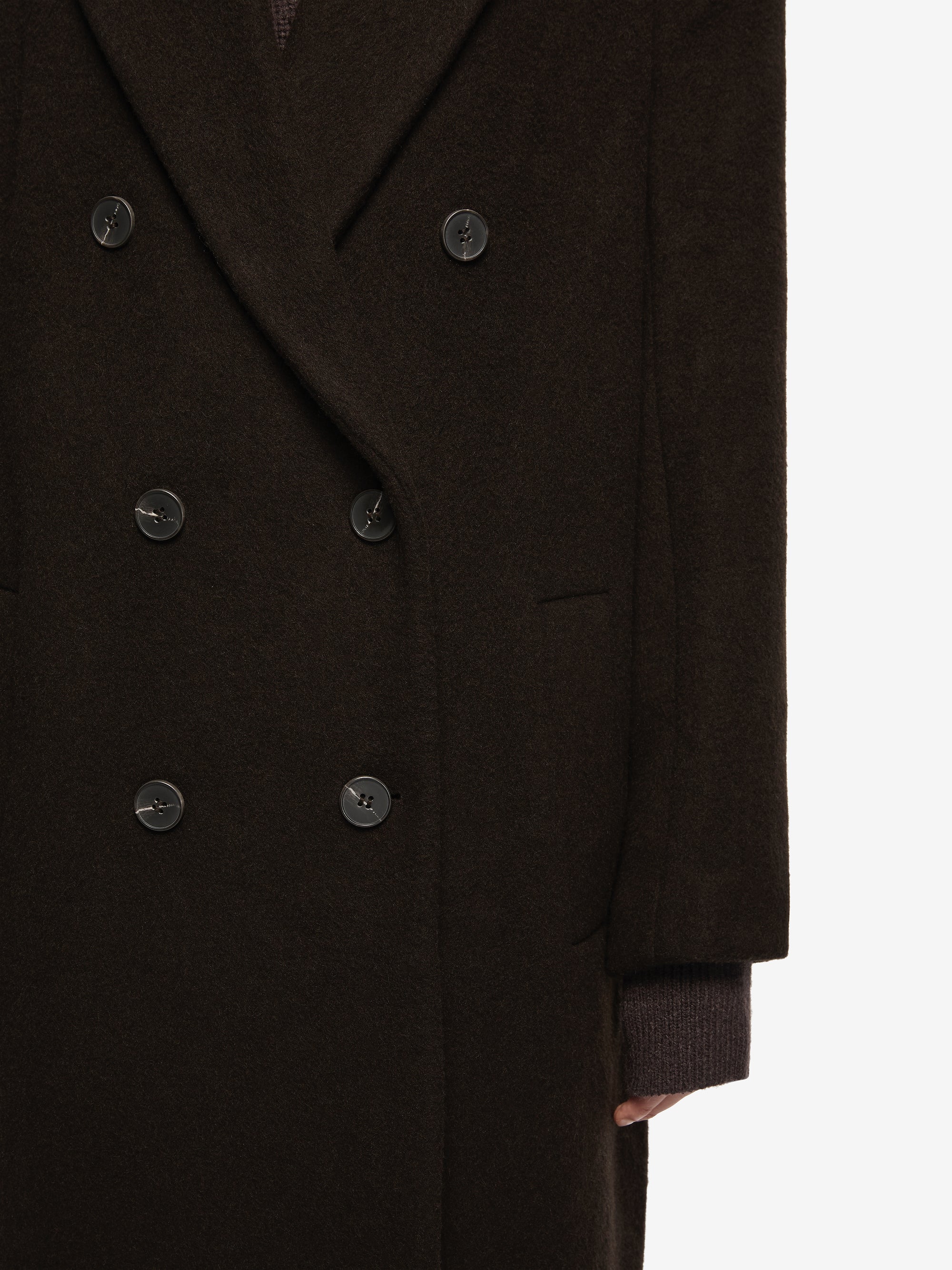 RUTHE WOOL COAT - DARK CHOCOLATE - Image 4