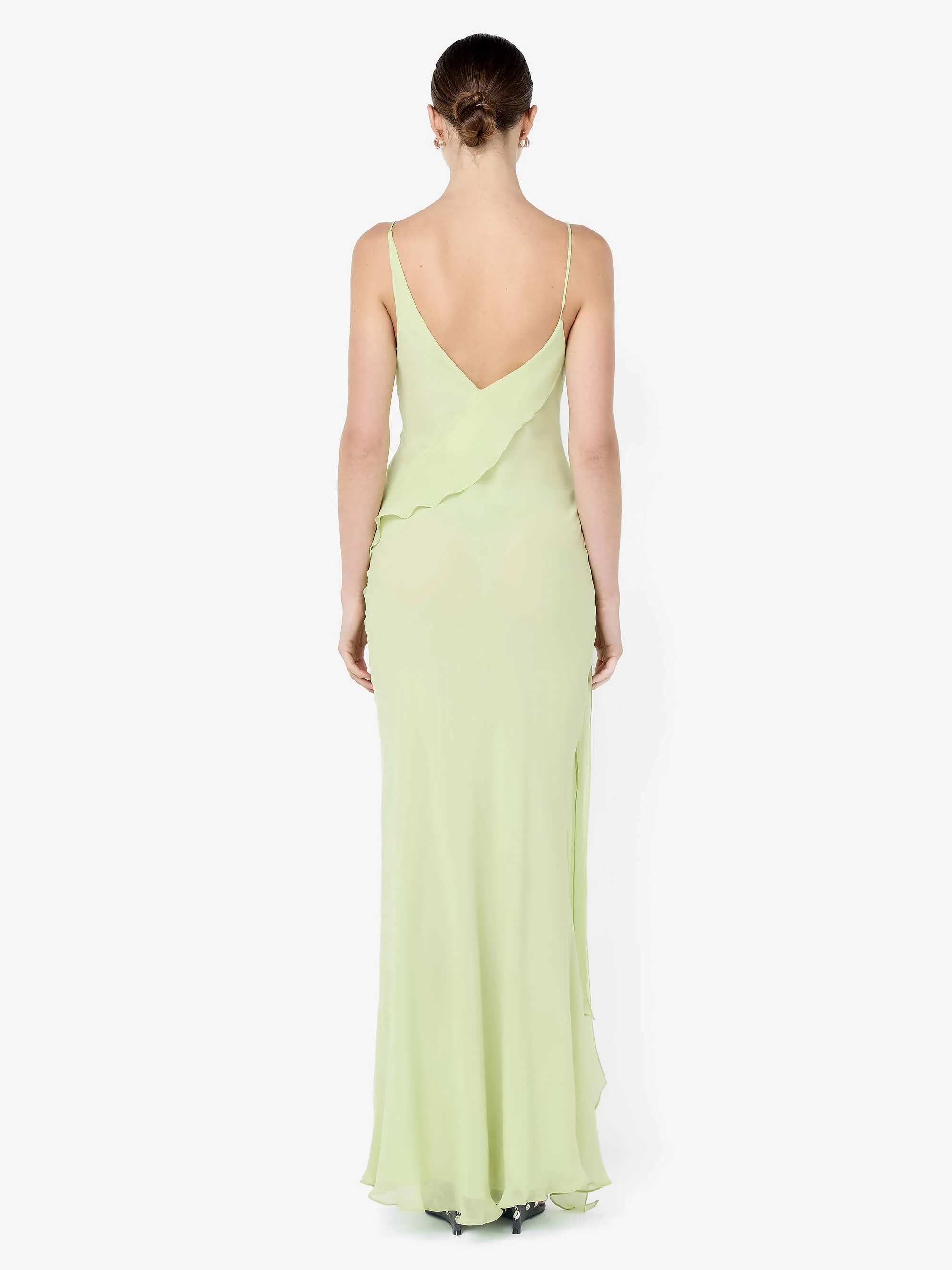 SABRINA ASYM MAXI DRESS - WASABI - Image 4