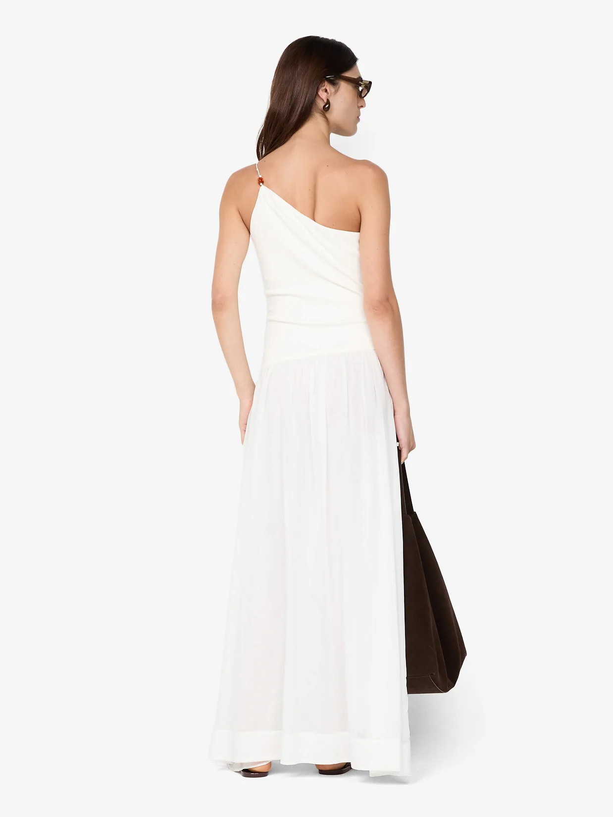 SABRINE ASYM MAXI DRESS - IVORY/WHITE - Image 3