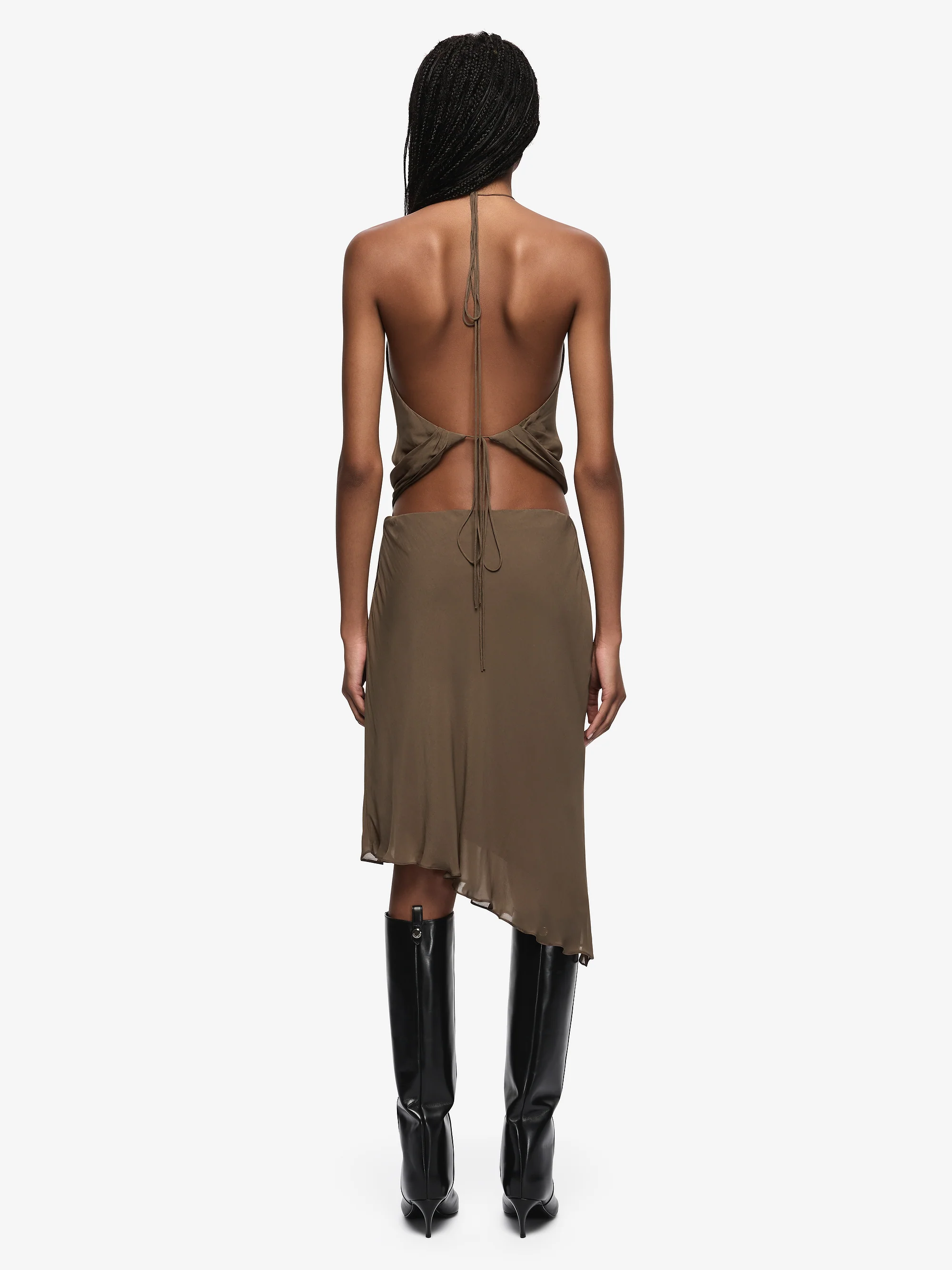 SAMANTHA ASYM SKIRT - TWIG - Image 4