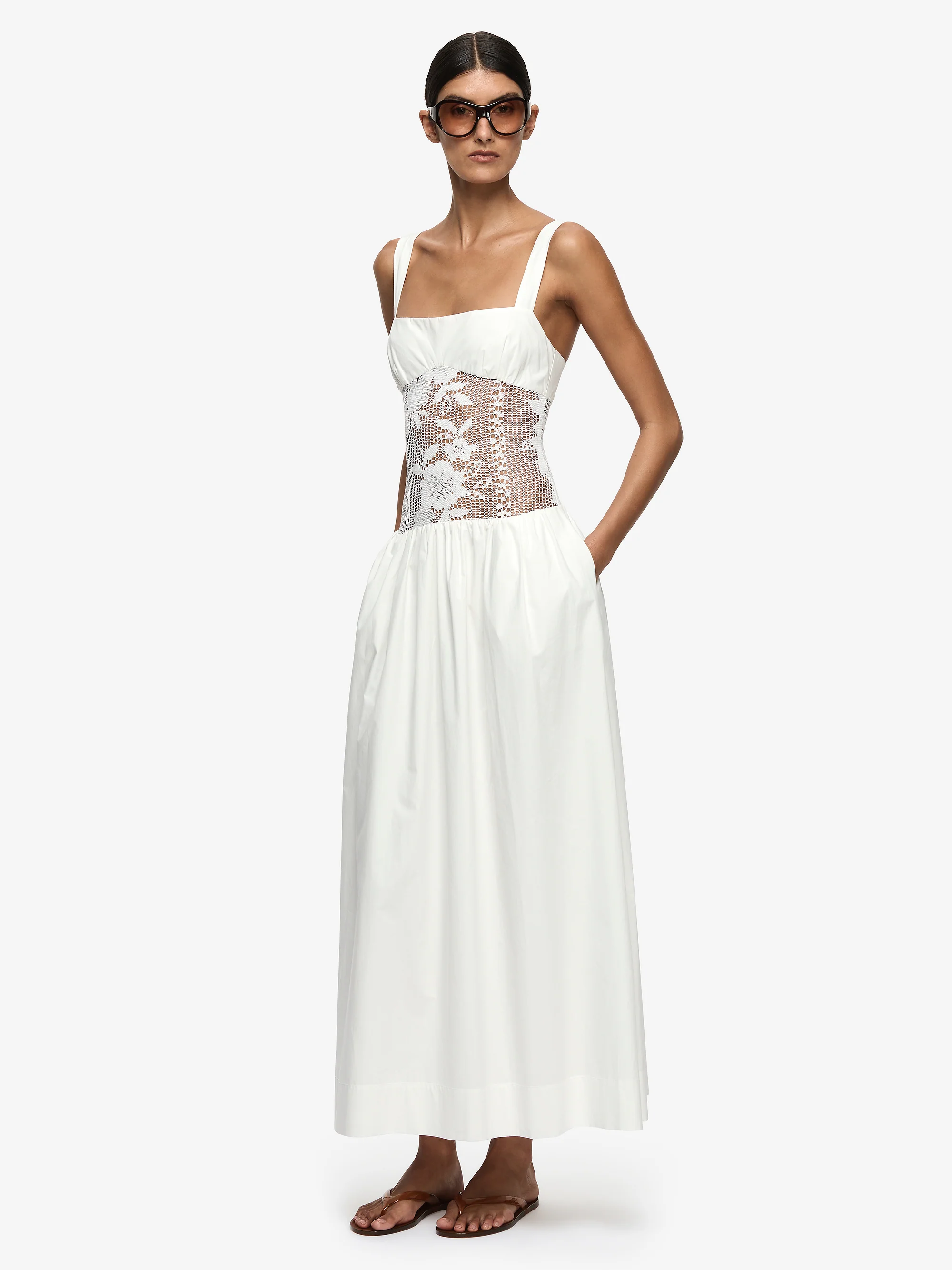 SIENNA MAXI DRESS - WHITE - Image 3