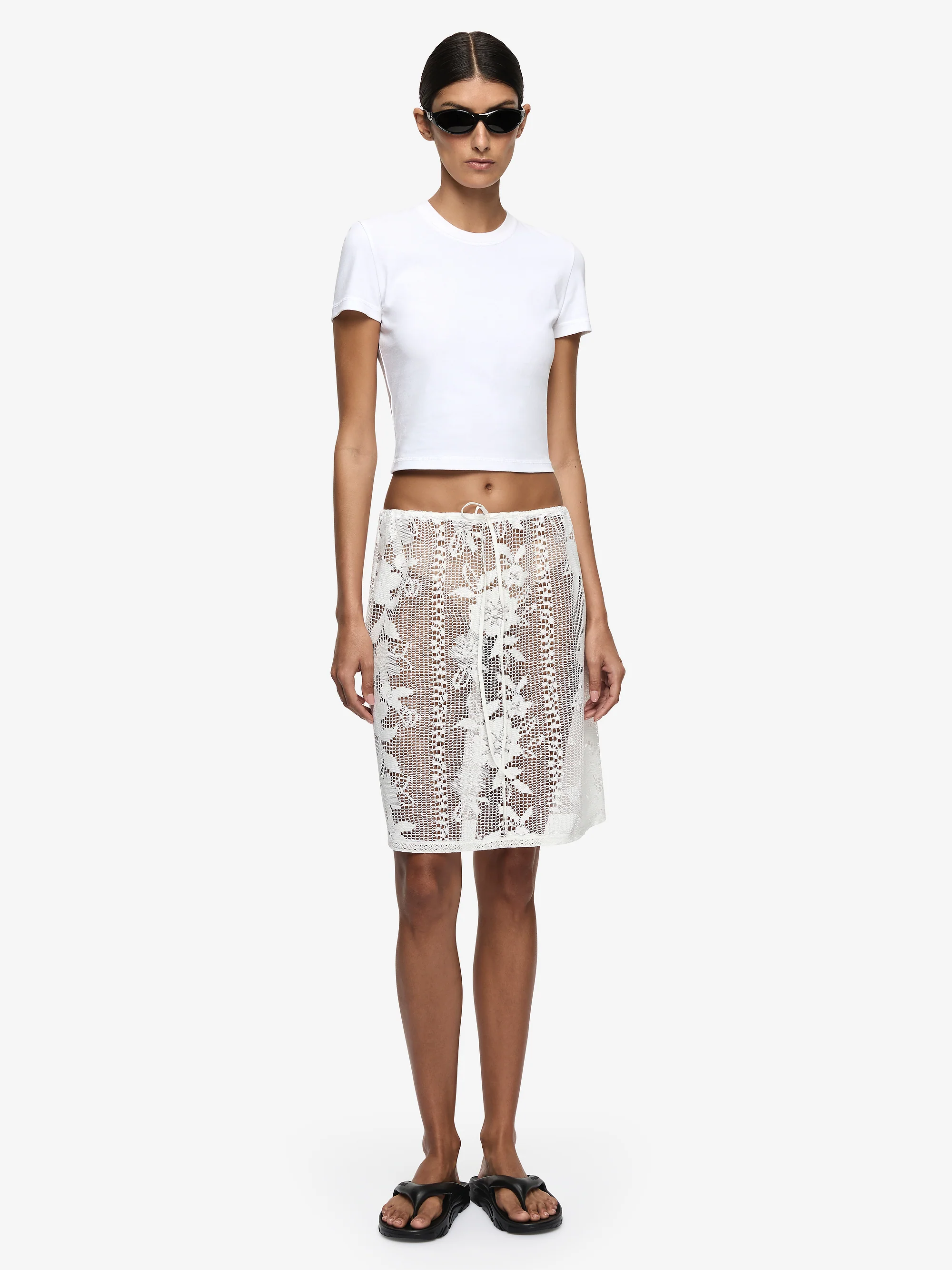 SIENNA MIDI SKIRT - WHITE