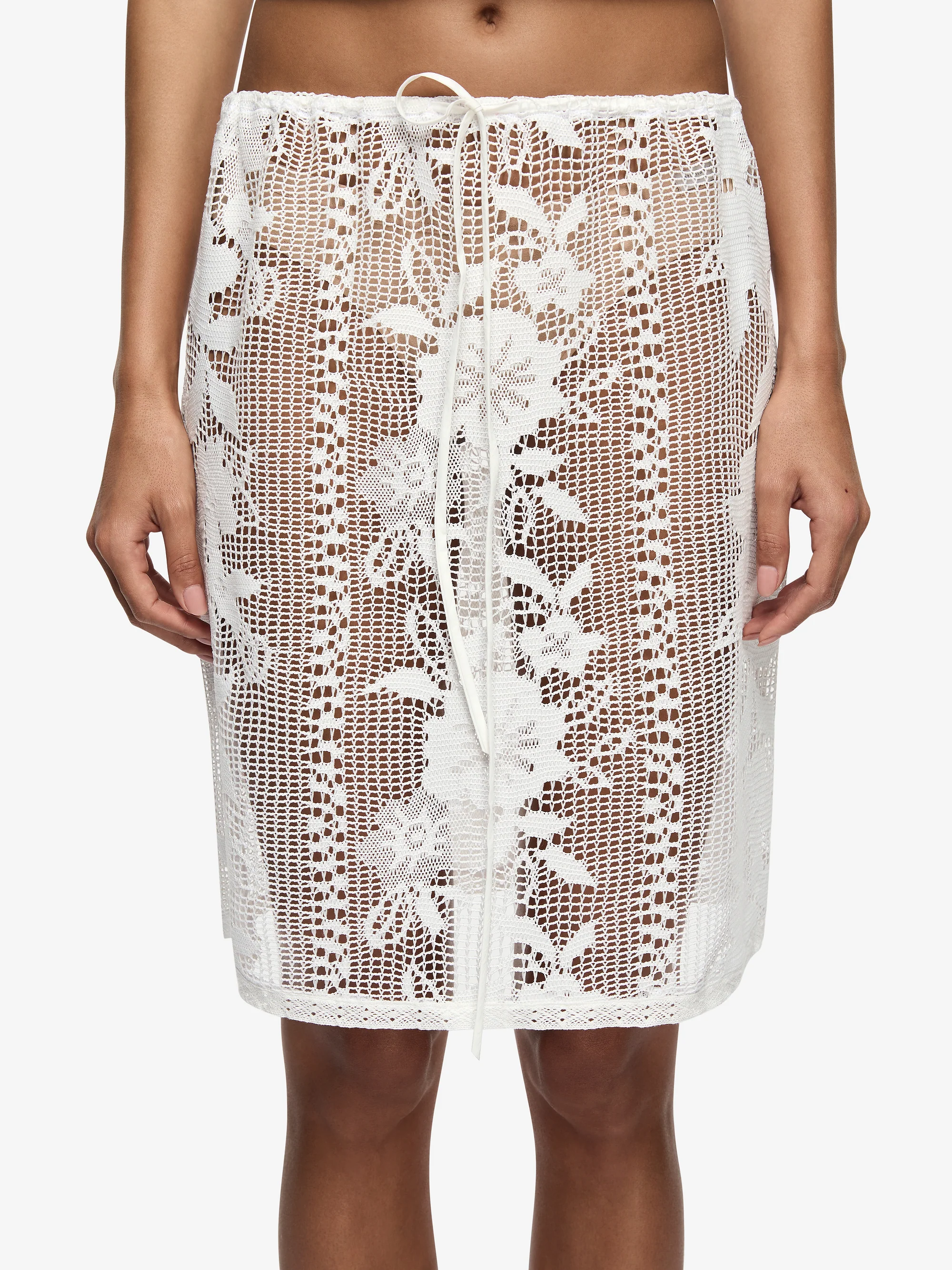 SIENNA MIDI SKIRT - WHITE - Image 2