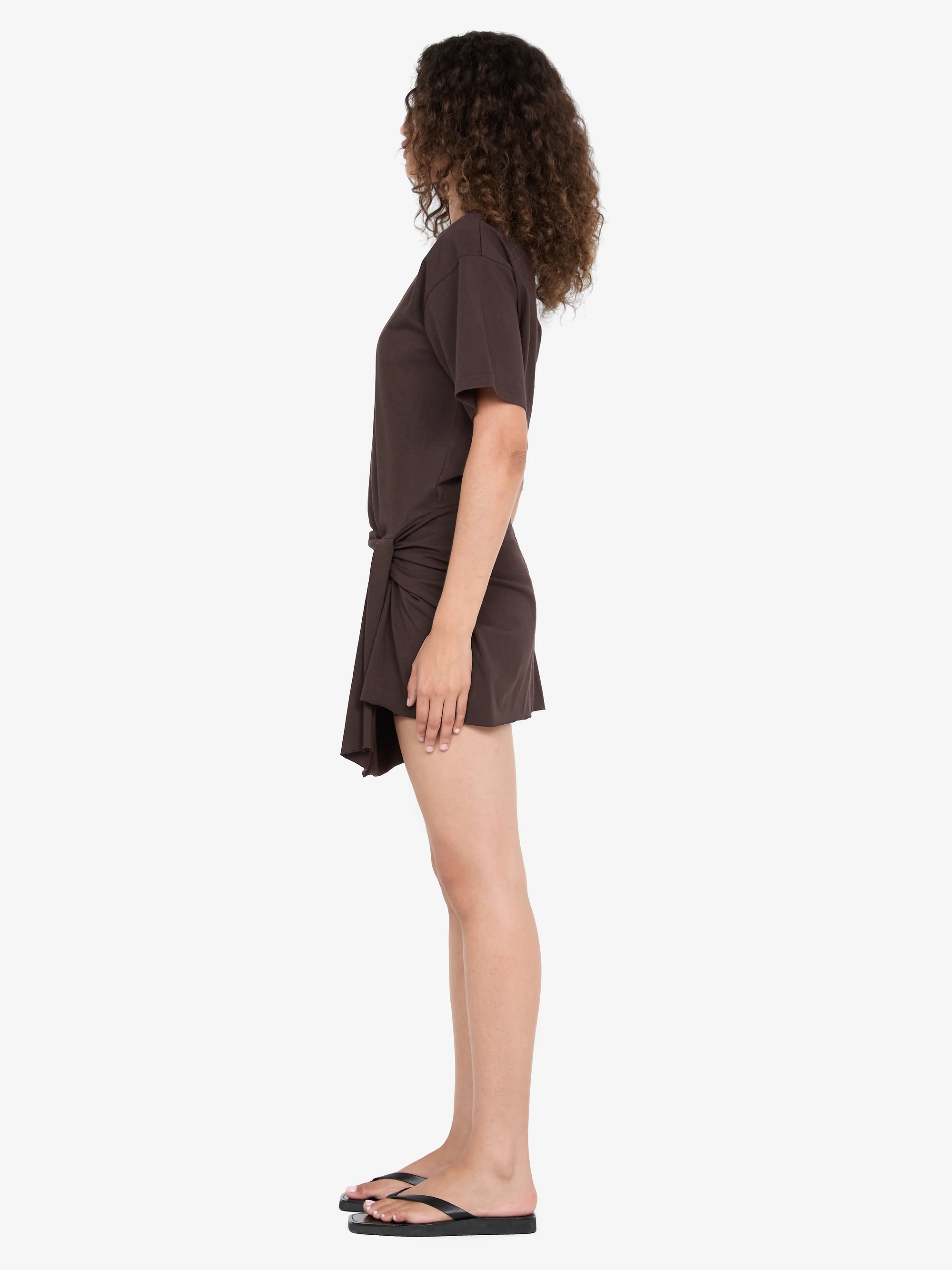 SIMI MINI DRESS - DARK CHOCOLATE - Image 3