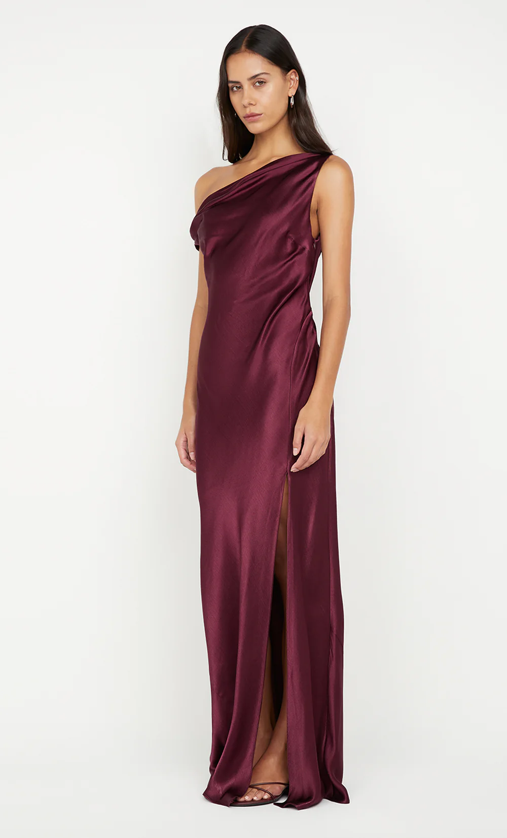 SOL ASYM DRESS - PLUM - Image 2