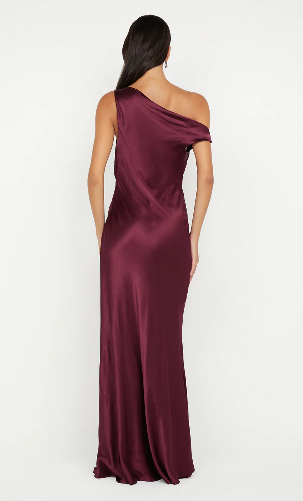 SOL ASYM DRESS - PLUM - Image 4