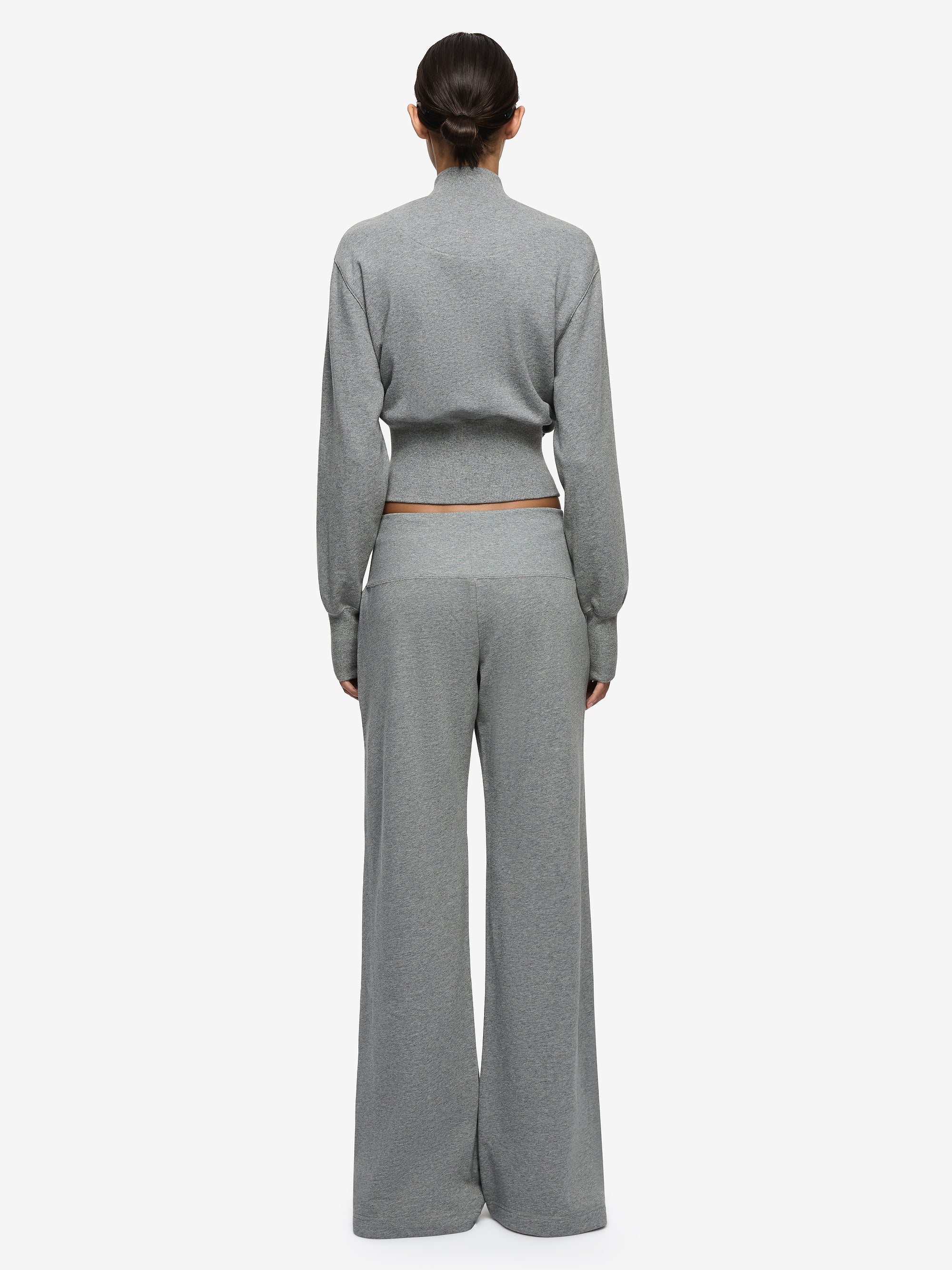 STEPH HALF ZIPPER JUMPER - GREY MARLE - Image 6
