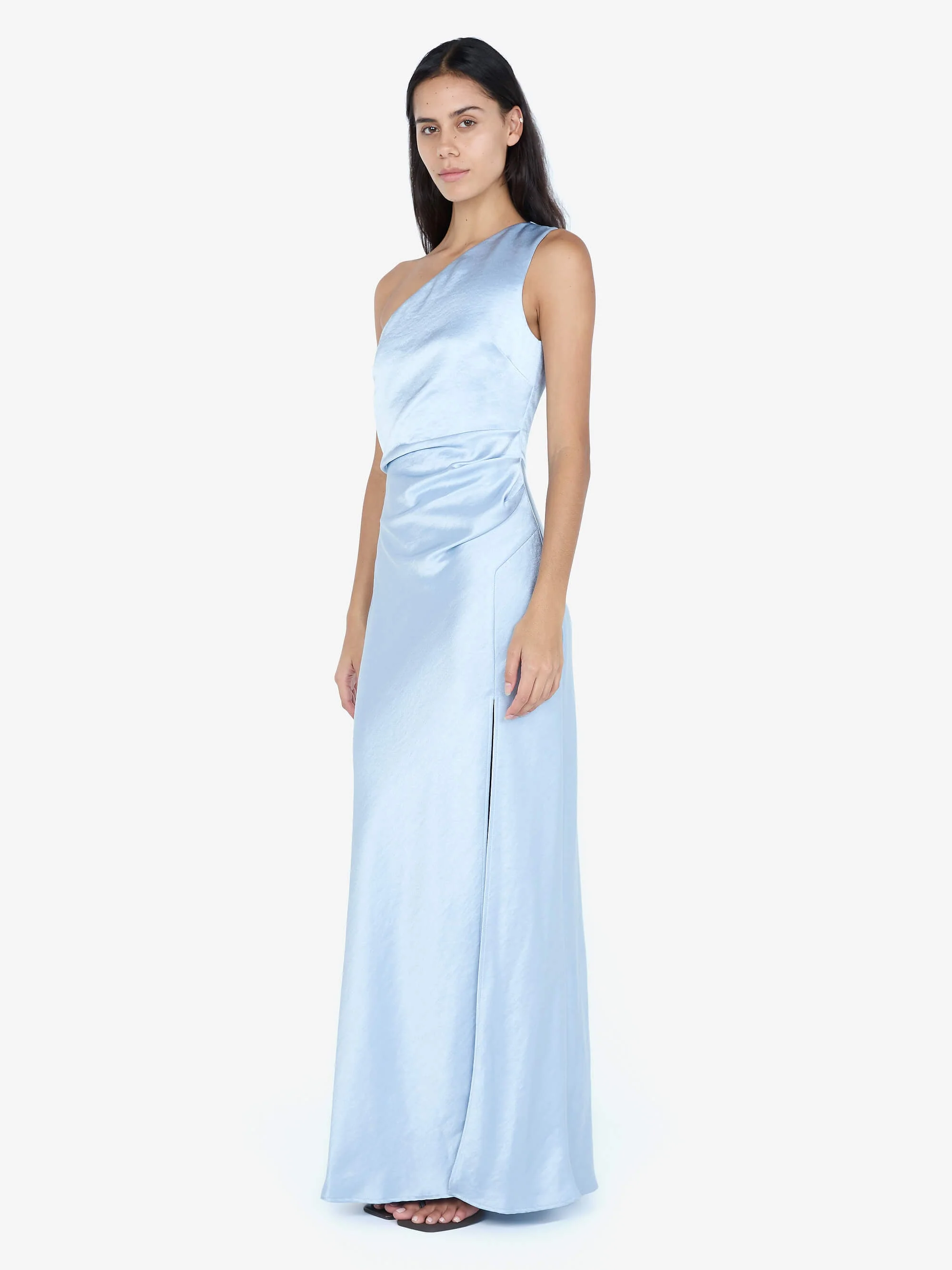 THE DREAMER ASYM DRESS - DUSTY BLUE - Image 3