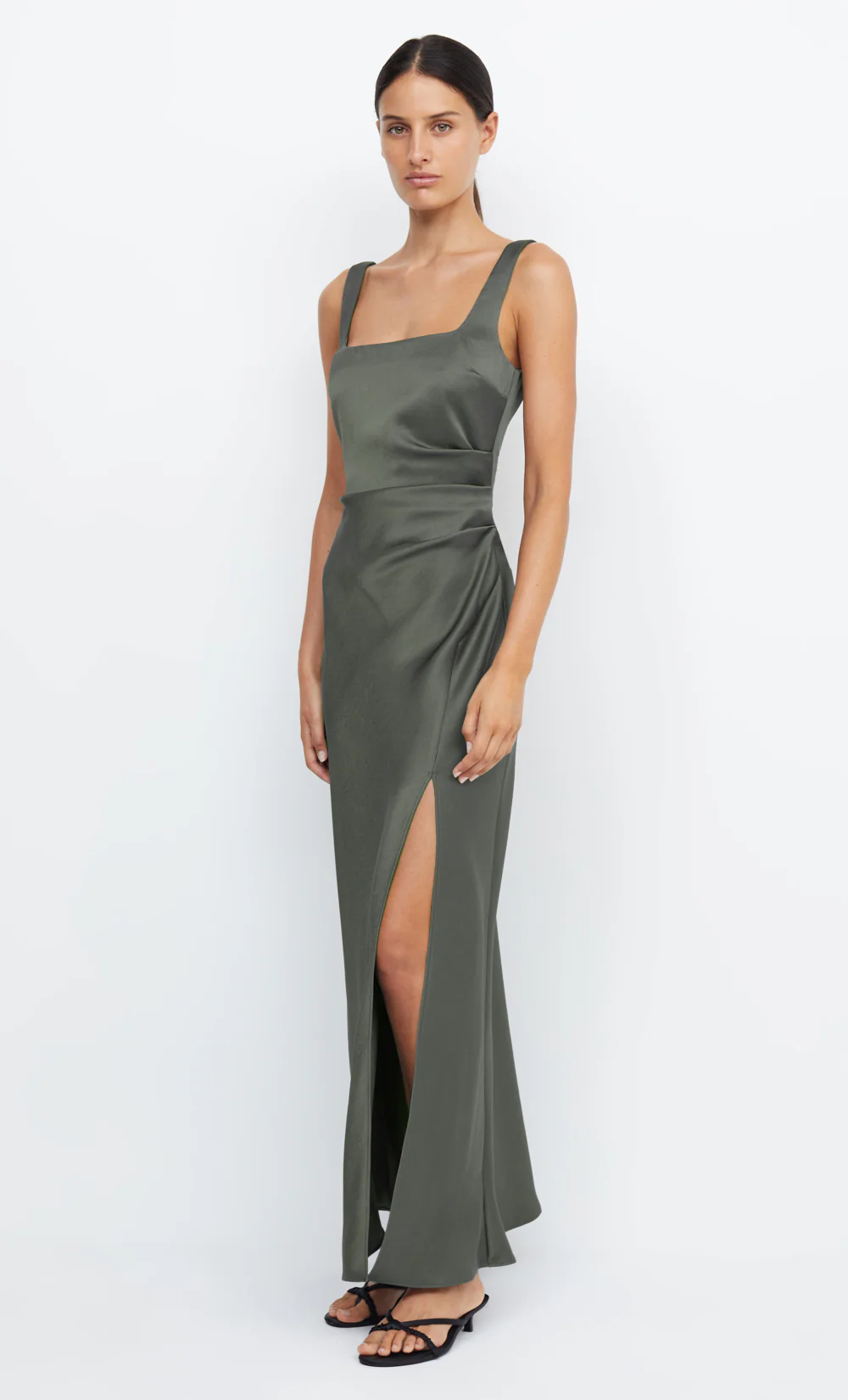 THE DREAMER SQUARE NECK DRESS - DARK WILLOW - Image 3