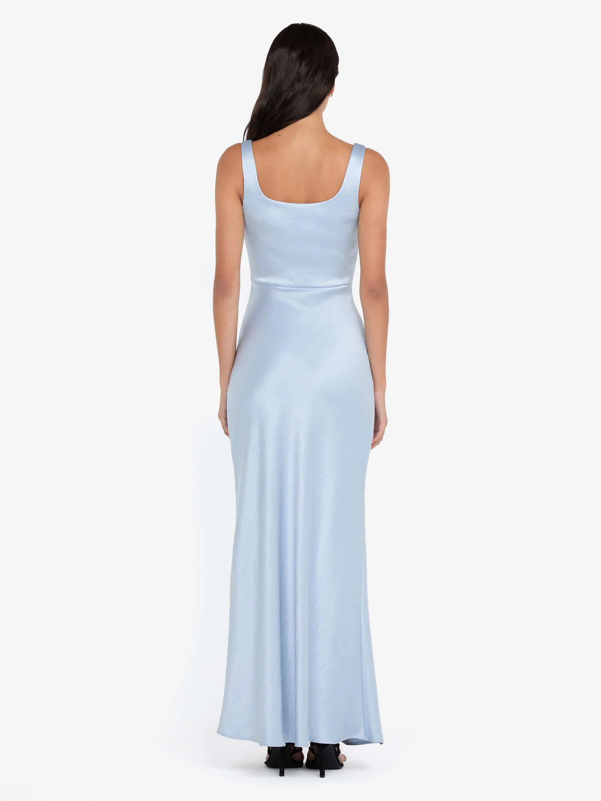 THE DREAMER SQUARE NECK DRESS - DUSTY BLUE - Image 4