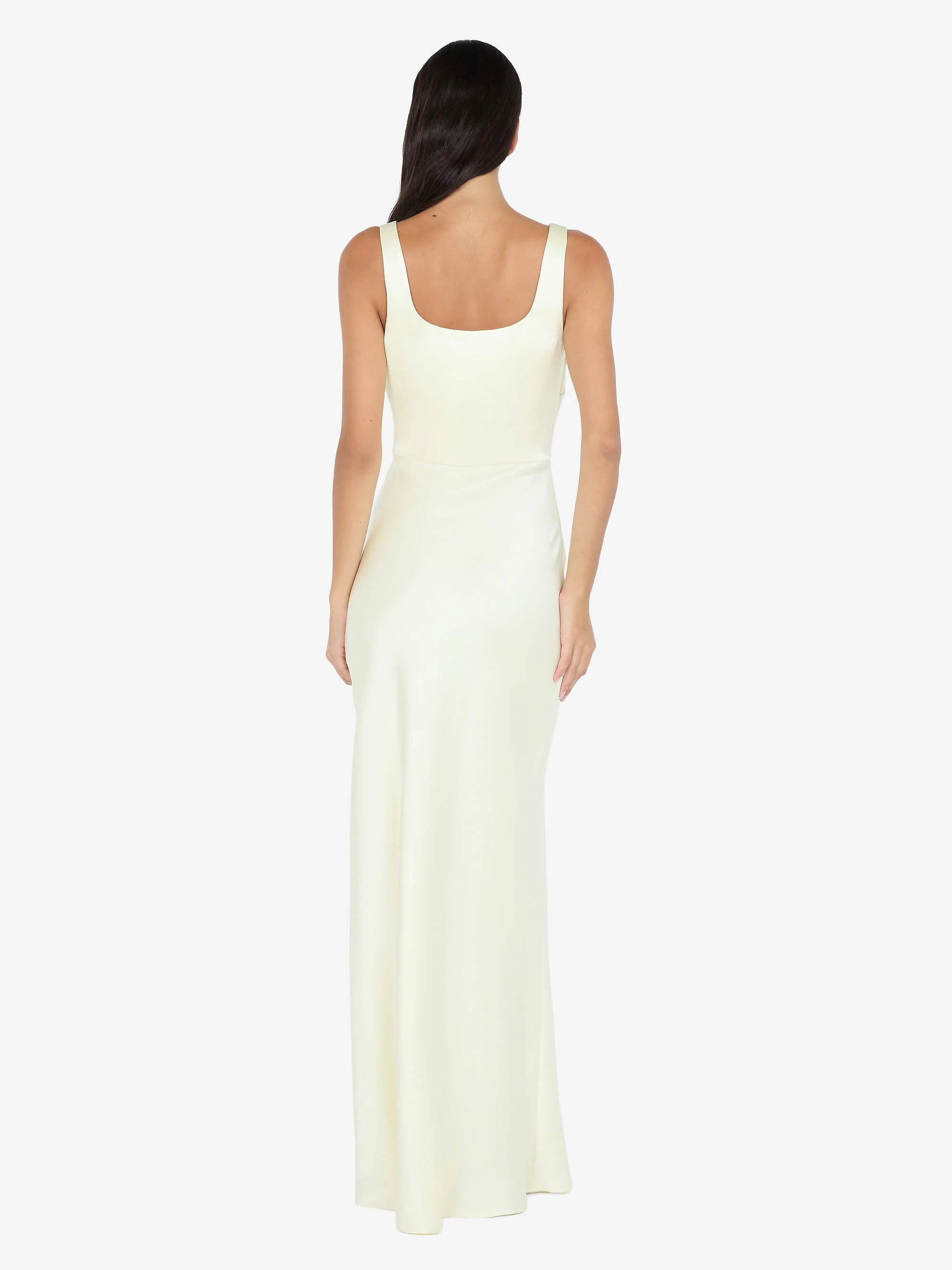 THE DREAMER SQUARE NECK DRESS - ICE YELLOW - Image 3