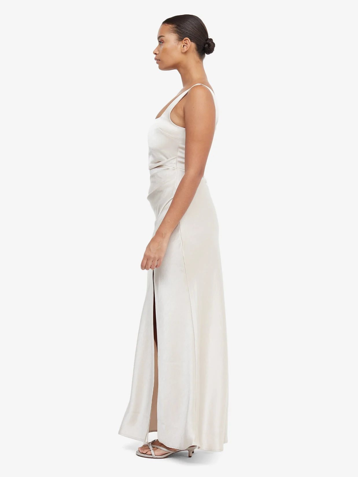 DREAMER SQUARE NECK DRESS - SAND - Image 4