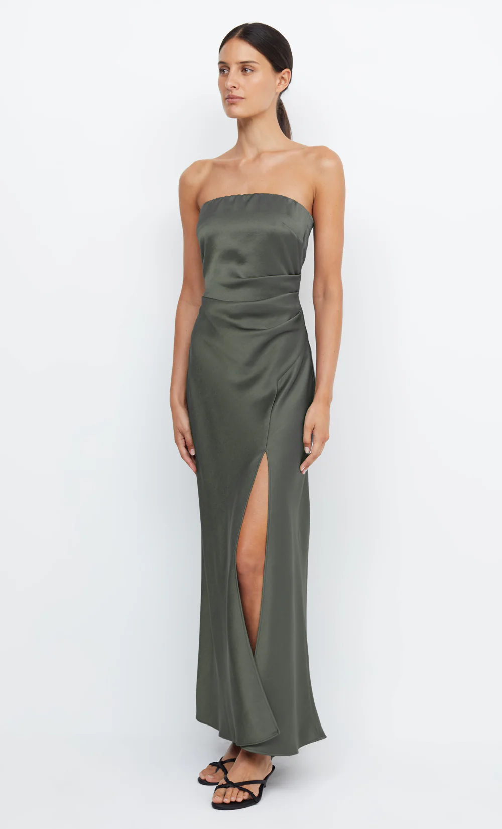 THE DREAMER STRAPLESS DRESS - DARK WILLOW - Image 2