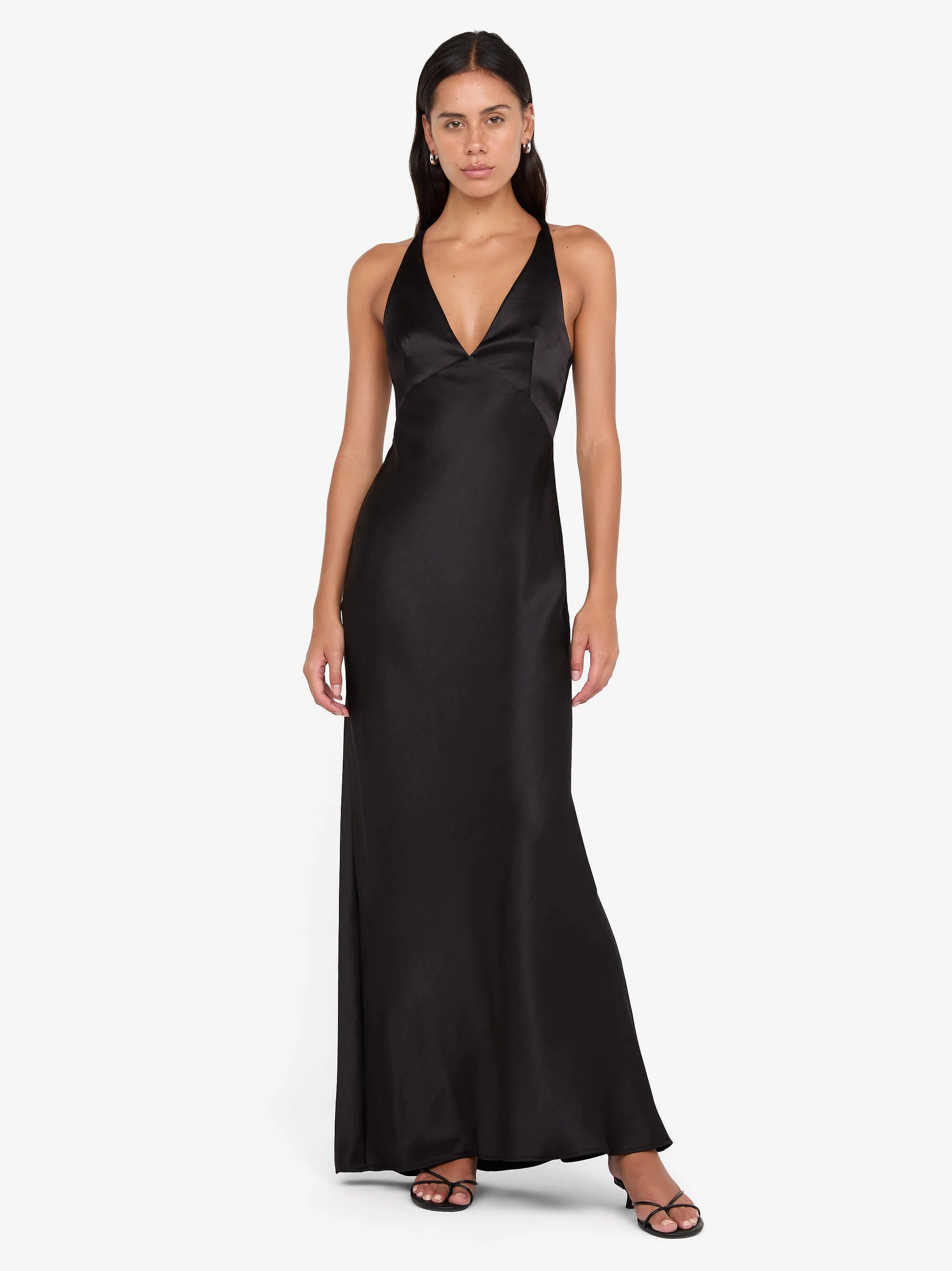 THE DREAMER V NECK DRESS - BLACK - Image 3