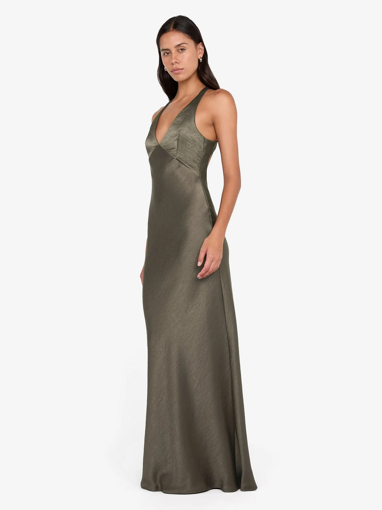 THE DREAMER V NECK DRESS - DK WILLOW - Image 2