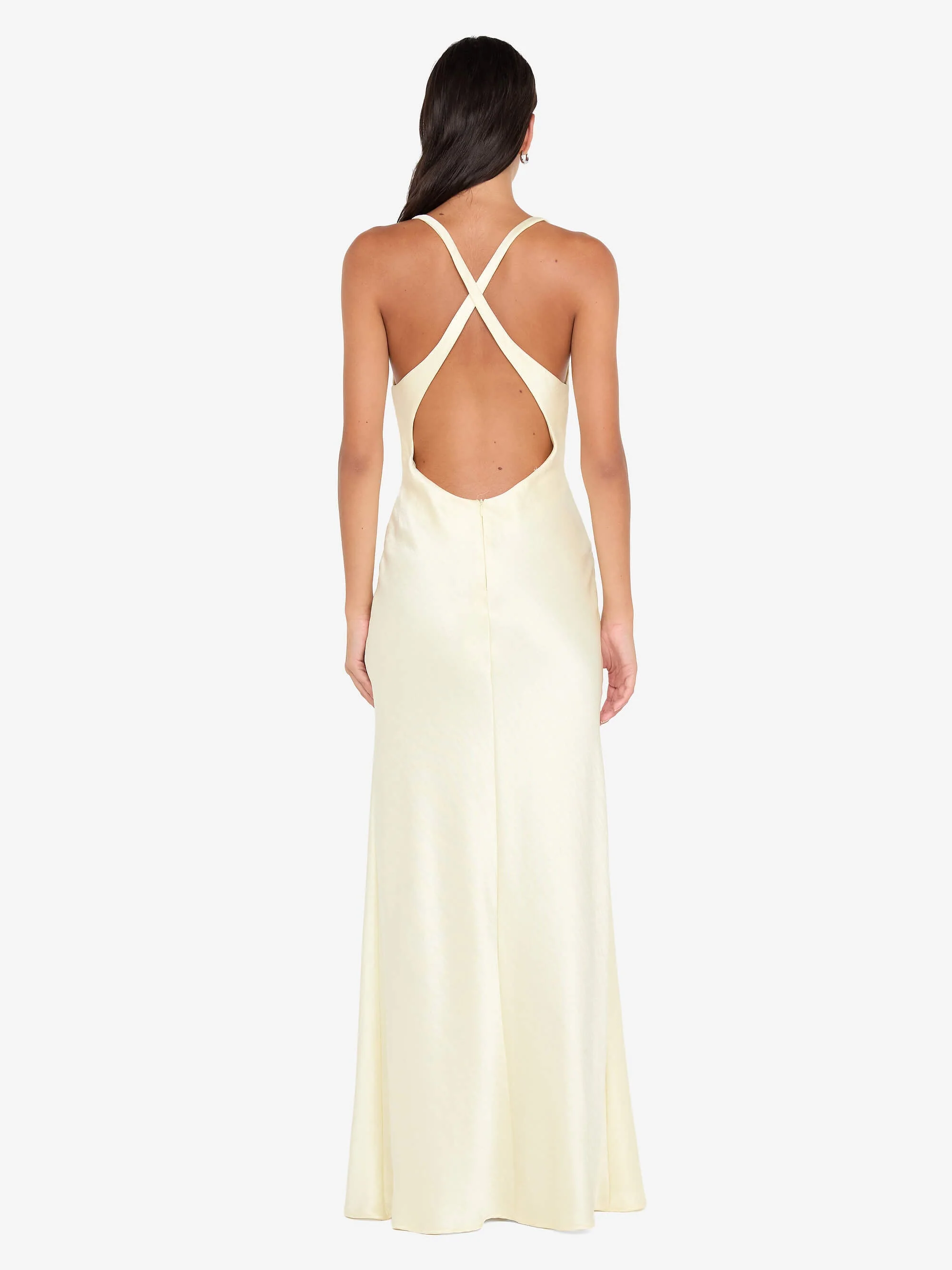 THE DREAMER V NECK DRESS - ICE YELLOW - Image 4