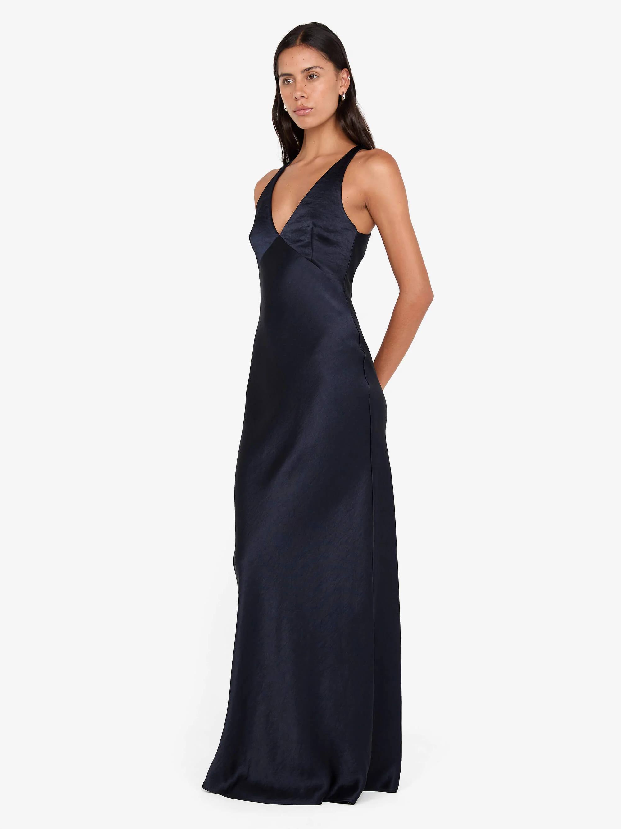 THE DREAMER V NECK DRESS - INK - Image 3