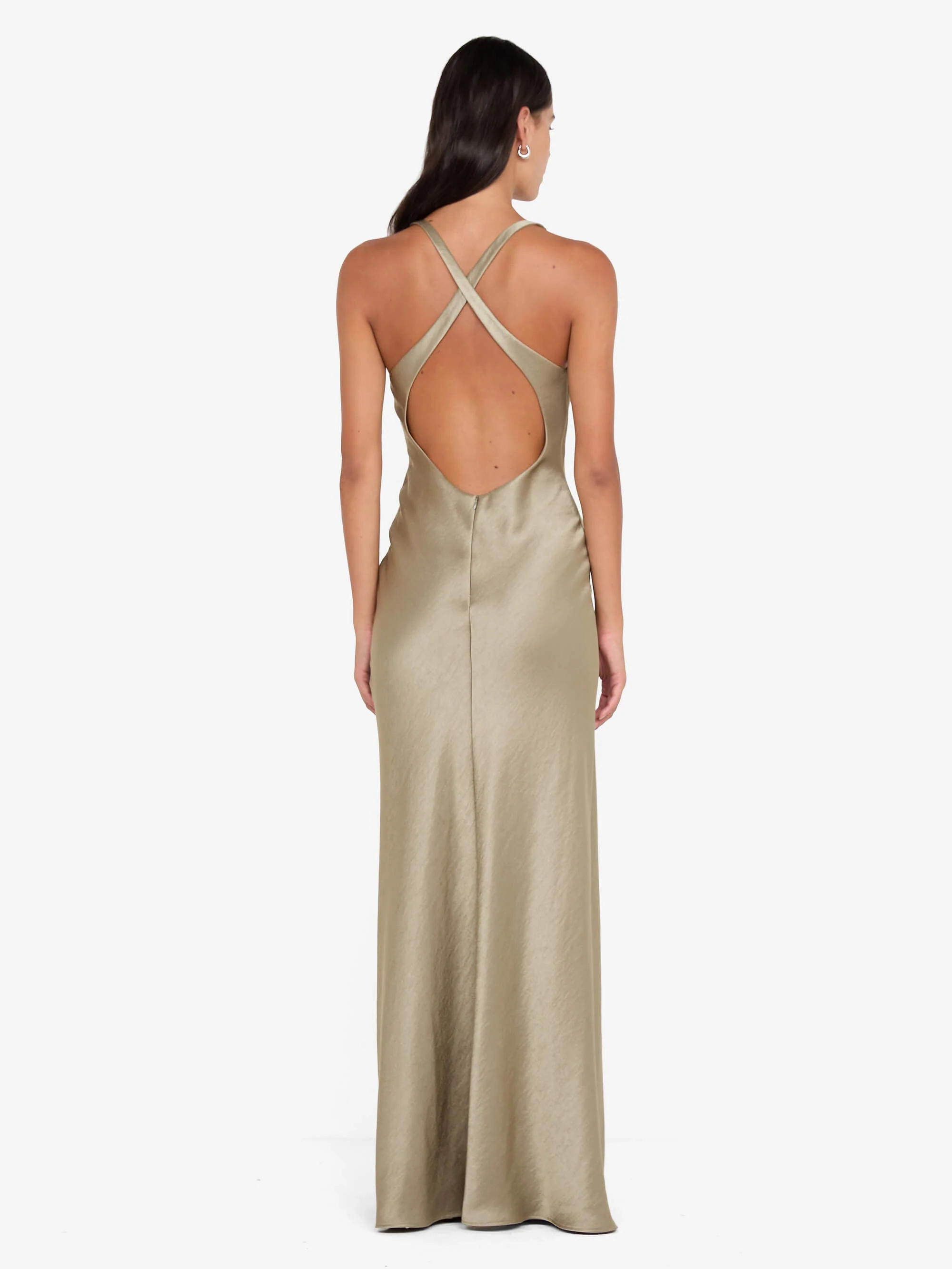THE DREAMER V NECK DRESS - SAGE - Image 2