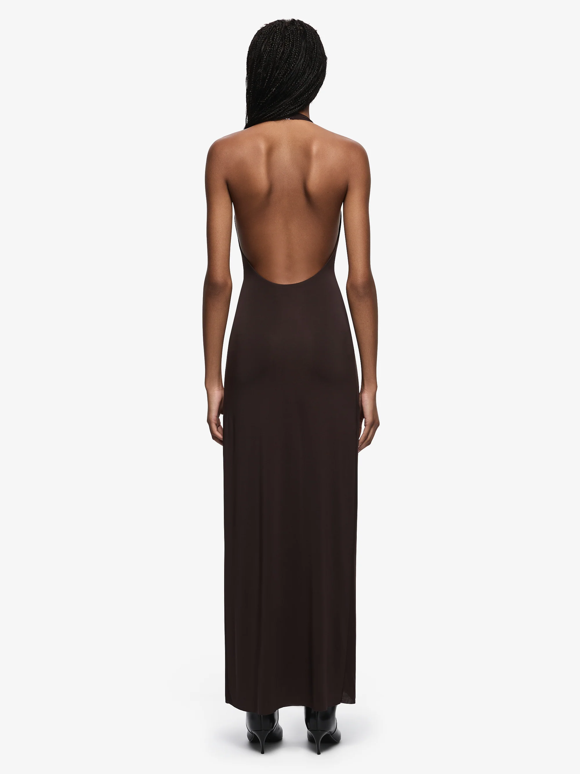TILLIE DRAPE MAXI DRESS - DARK CHOCOLATE - Image 4