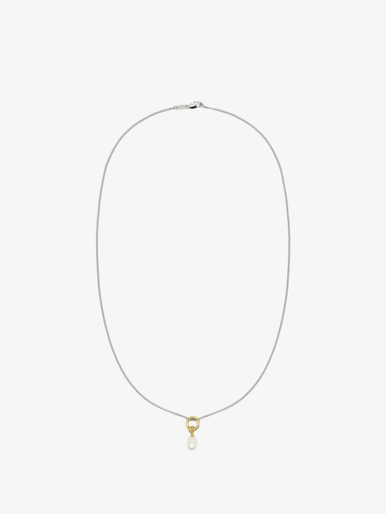 TIM PEARL NECKLACE - SILVER/GOLD