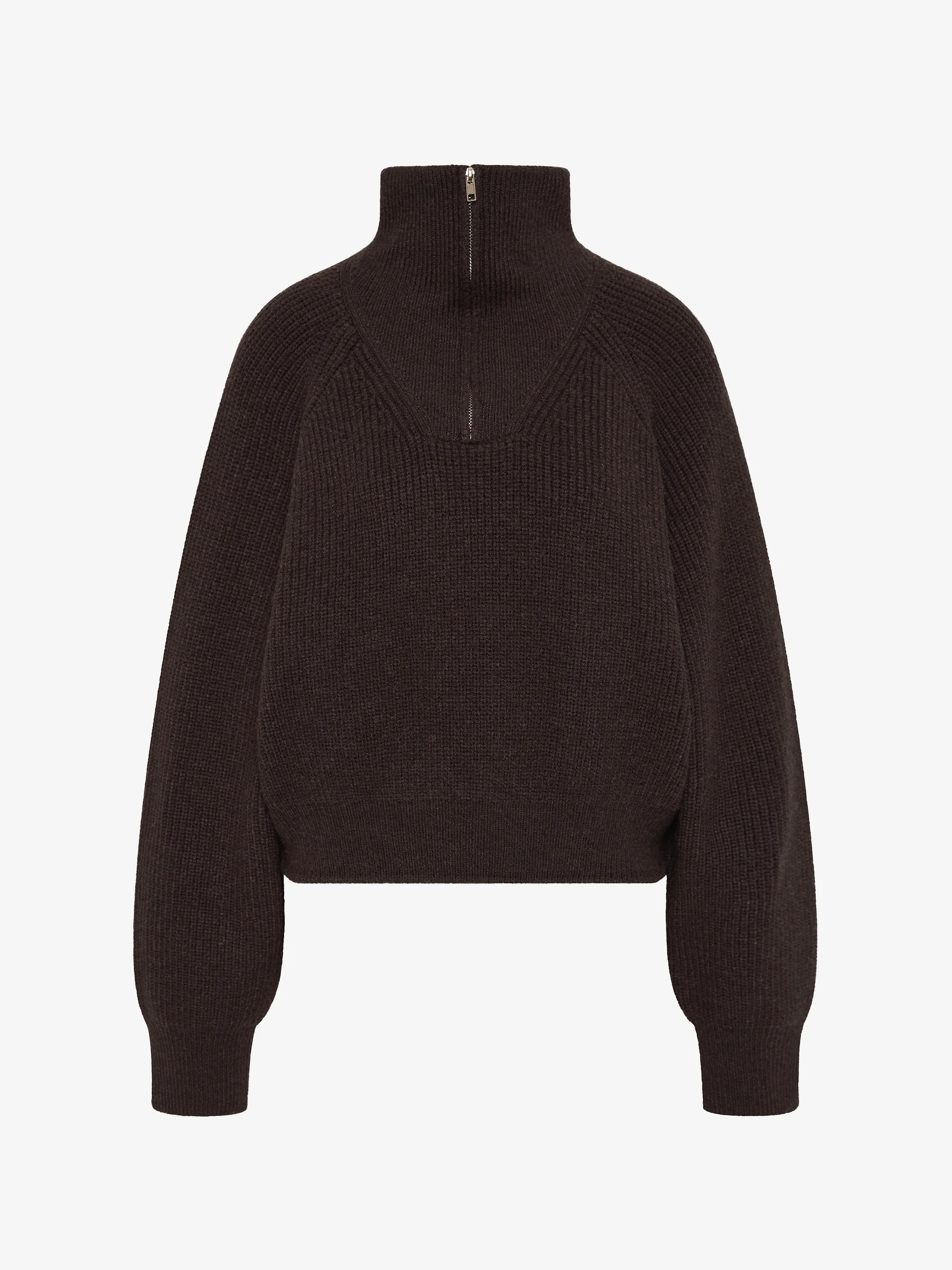 TORIE CROPPED JUMPER - DARK CHOCOLATE - Image 5