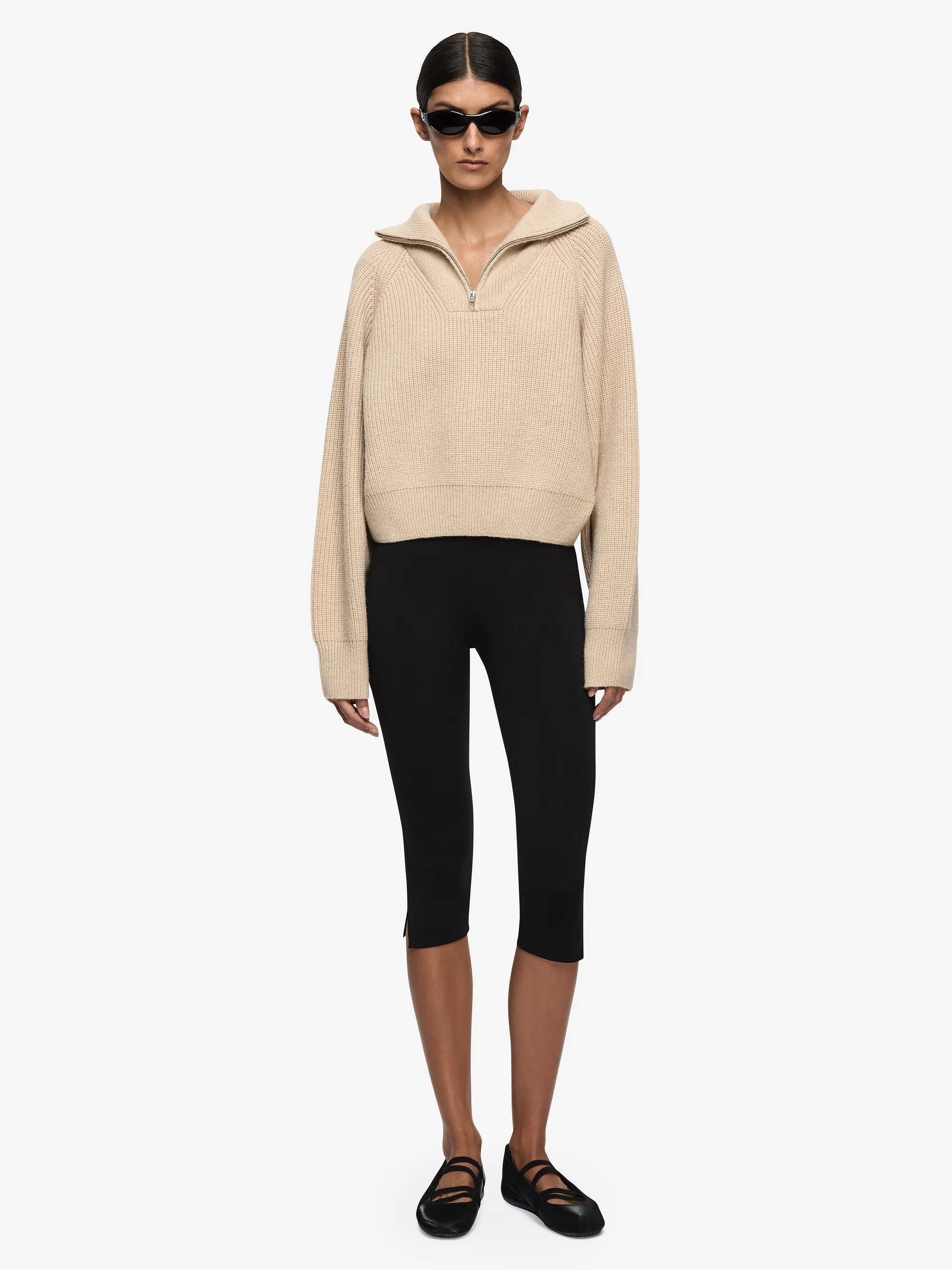 TORIE CROPPED JUMPER - SAND - Image 4