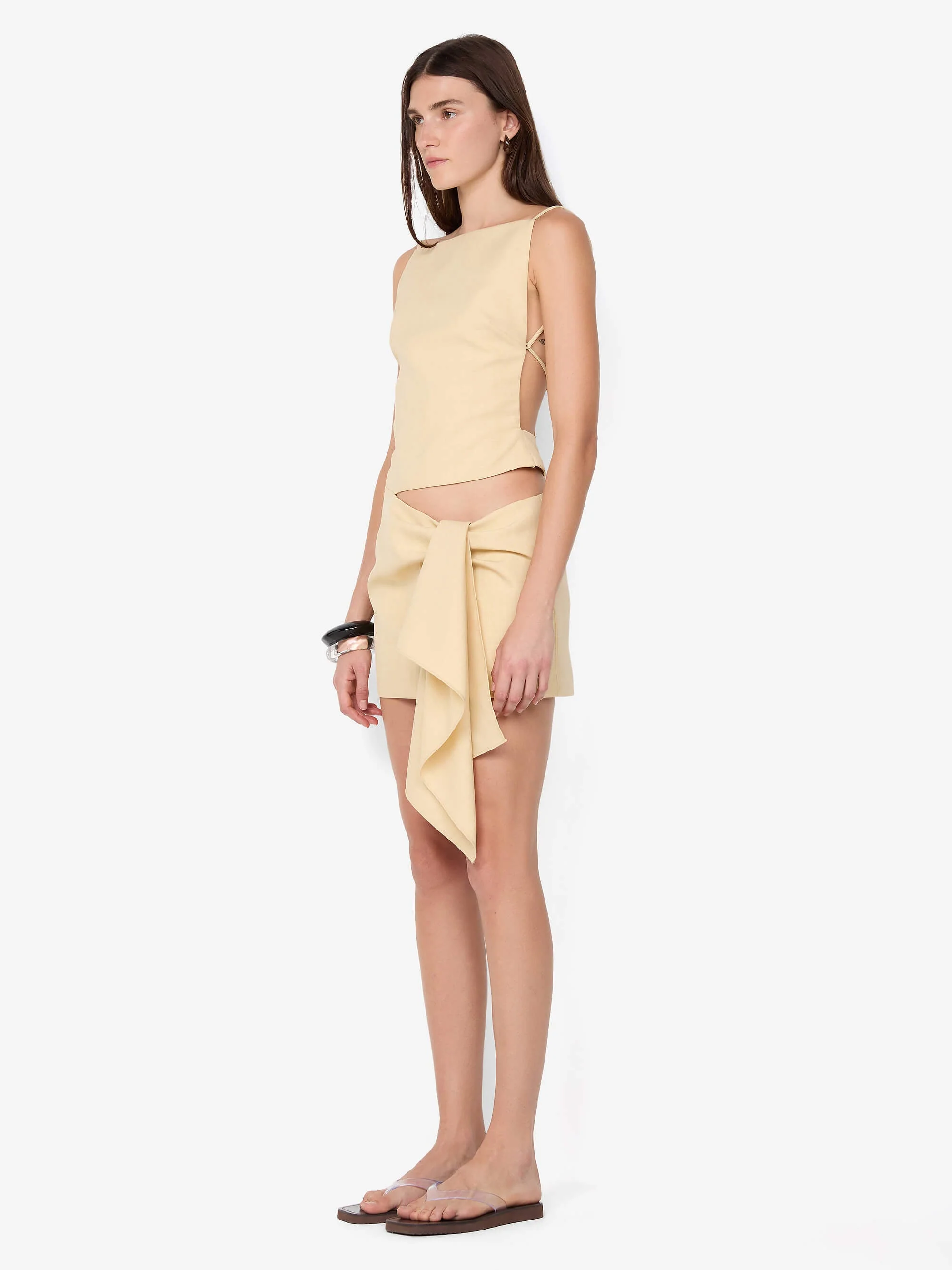 VARA DRAPE MINI DRESS - SANDSTONE - Image 2