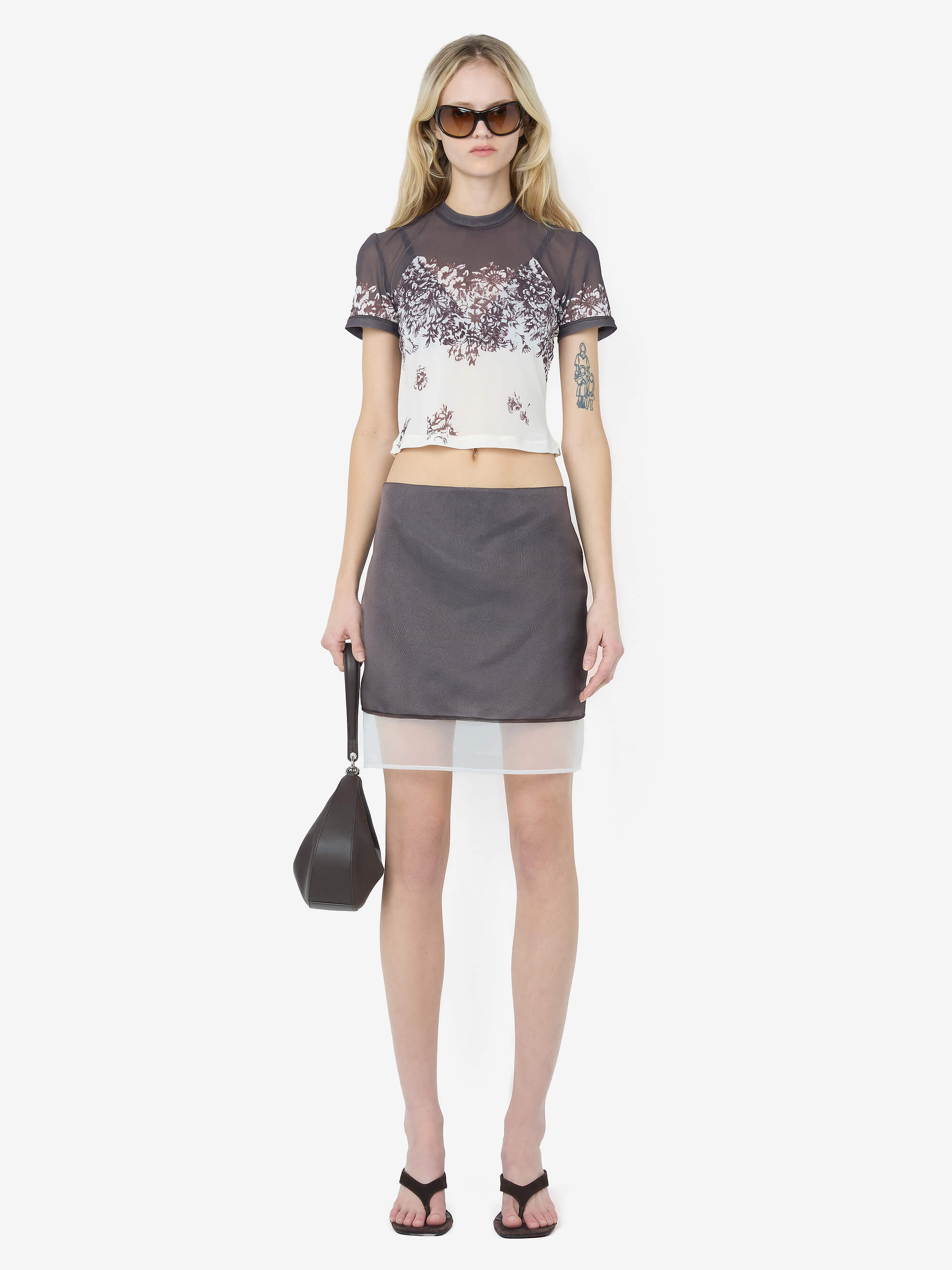 VIOLETTE BABY TEE - CARNATION FLORAL